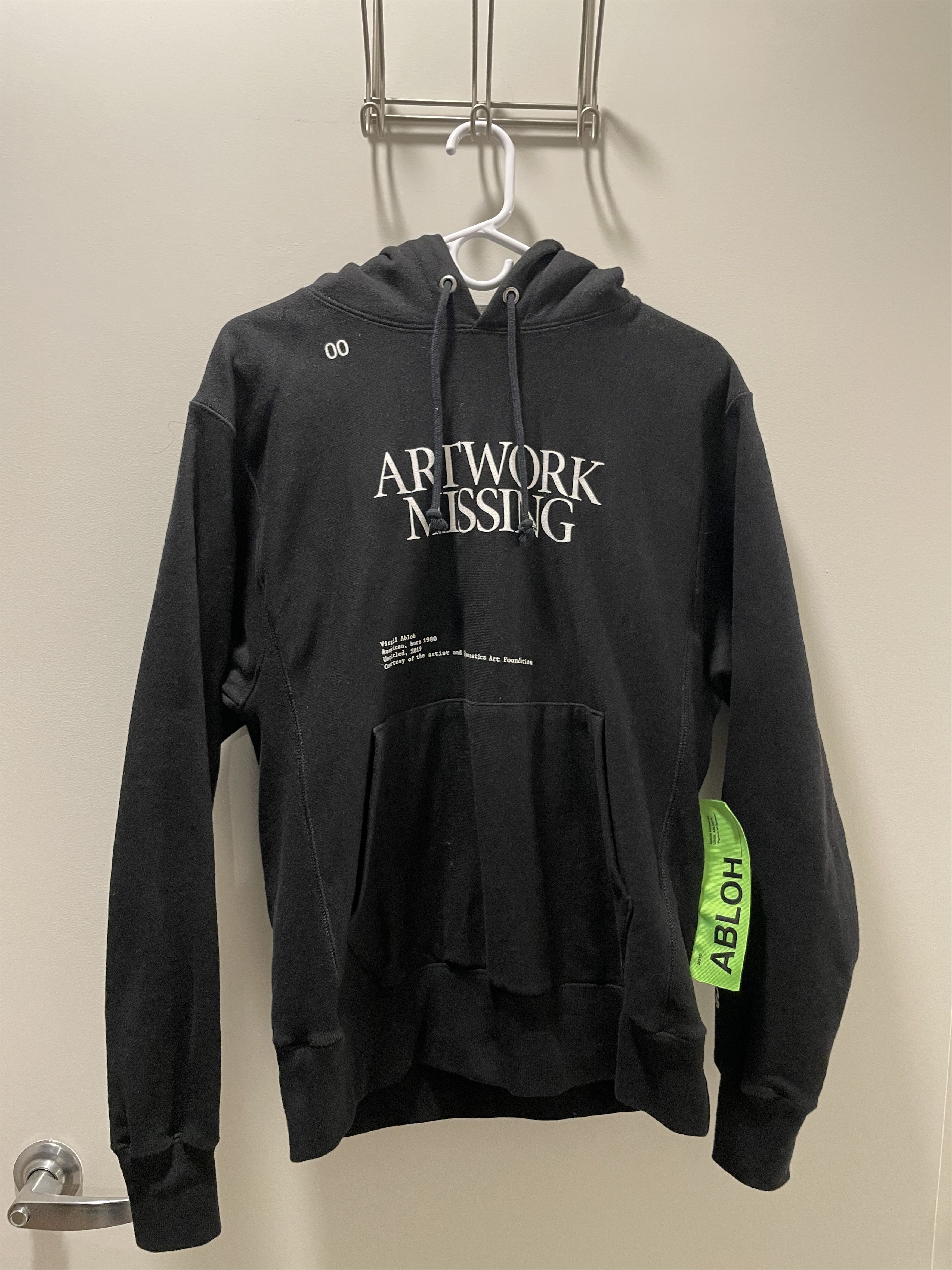 Off-White Virgil Abloh ICA Artwork Missing Hoodie | Grailed