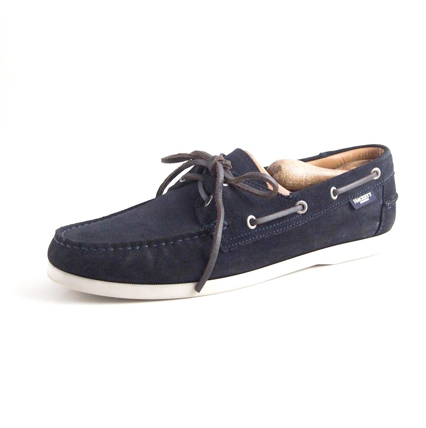 Designer Hackett London Boat Shoes Black Suede Mens EU 41 US 8 Size US 8 / EU 41 - 1 Thumbnail