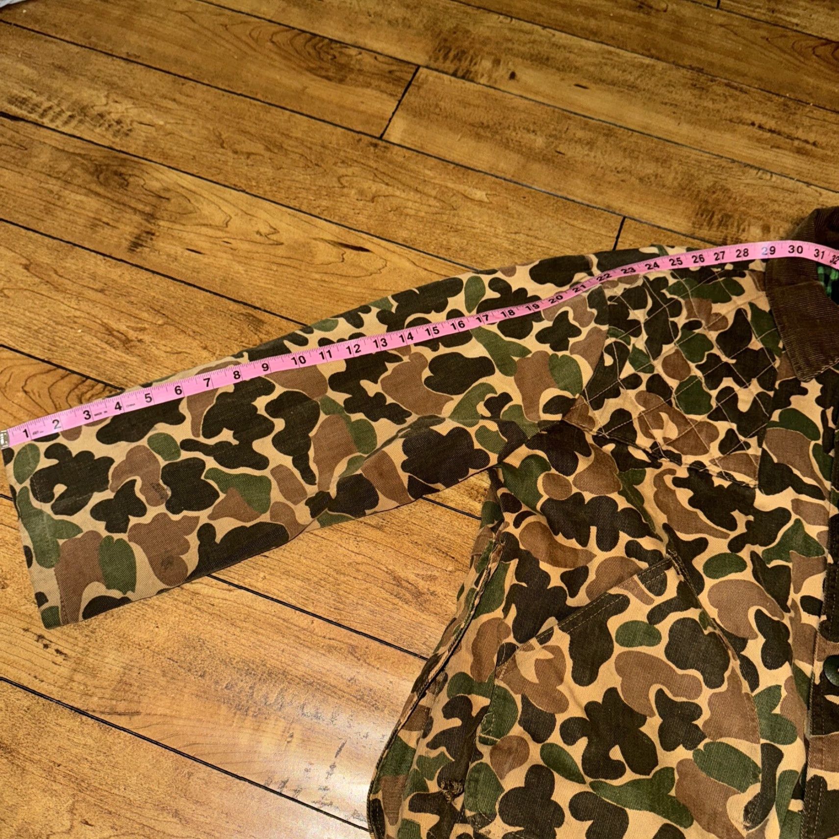 Sears VINTAGE Sears Workwear Camo Jacket XL 26X29 Green Duck Camo Camouflage Cotton Flannel Lined Men Regular XL Green - Note: ensure no extra formatting Size US XL / EU 56 / 4 - 7 Thumbnail
