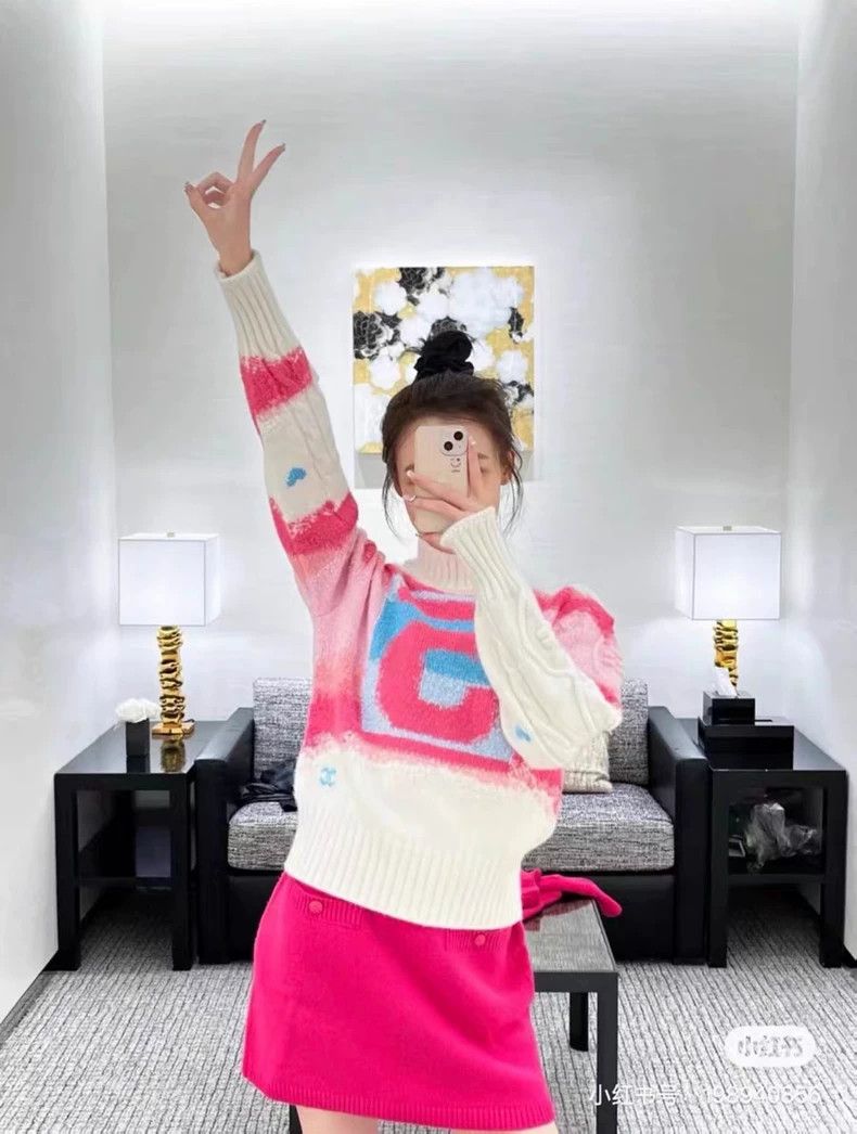 Chanel Chanel 22B peach pink cashmere skirt 2503-Nextarrow Size 25" / US 0 / IT 36 - 8 Thumbnail