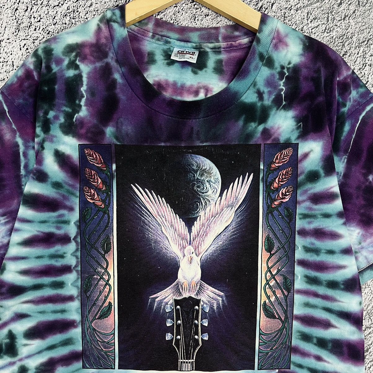 Anvil × Vintage Woodstock 1989 - 1994 Anvil Tie Dye dove Printed rock Tee Size US XL / EU 56 / 4 - 8 Thumbnail