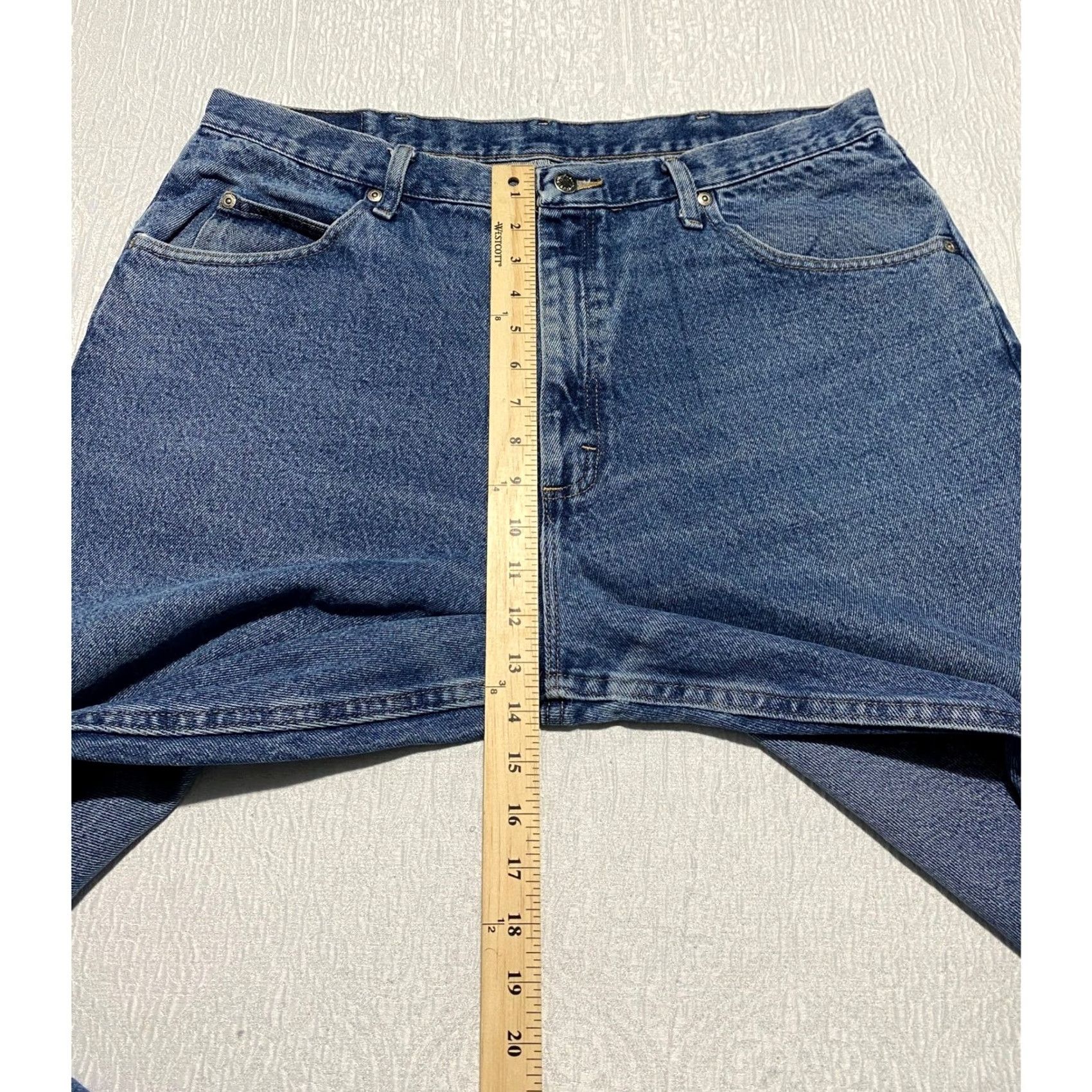 Wrangler VINTAGE Wrangler Men's Relaxed Fit Jeans 36x33 Blue Denim 9760WDR Western 80s Mens Jeans Size US 36 / EU 52 - 5 Thumbnail