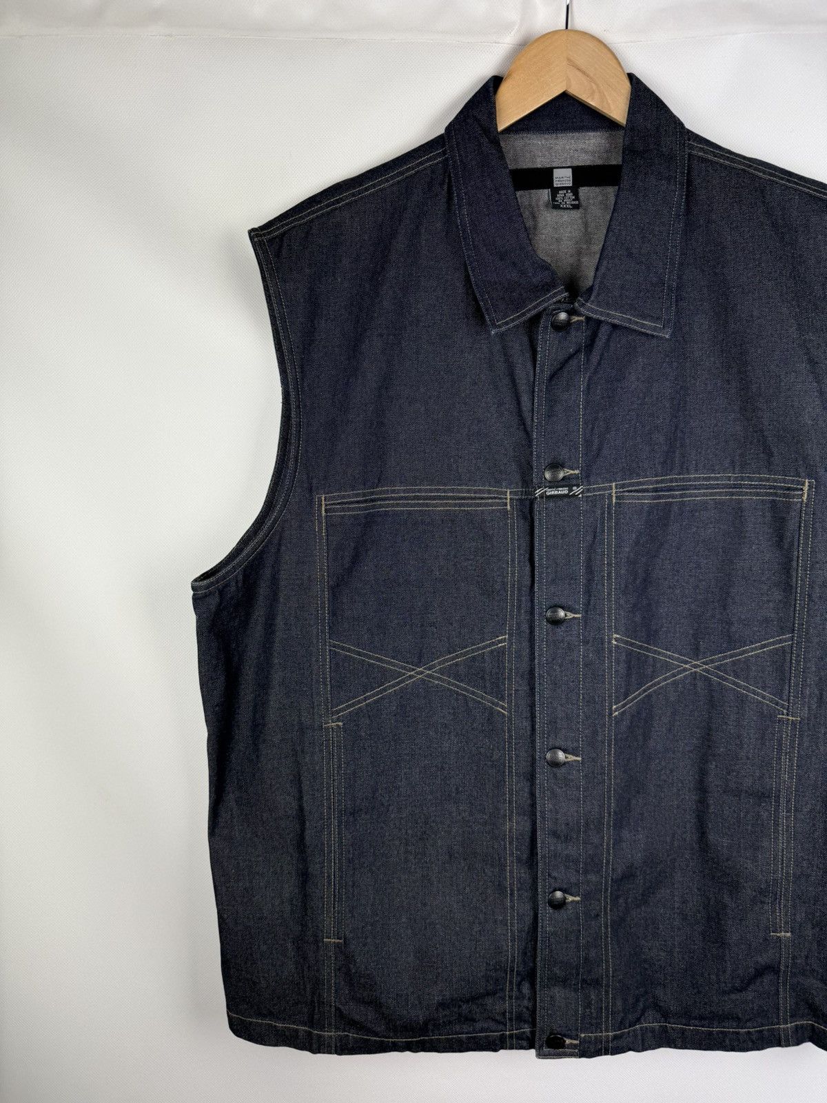 Marithe + Francois Girbaud × Vintage Marithe Francois Girbaud VTG Denim Trucker Vest Jacket Size US XXL / EU 58 / 5 - 2 Thumbnail