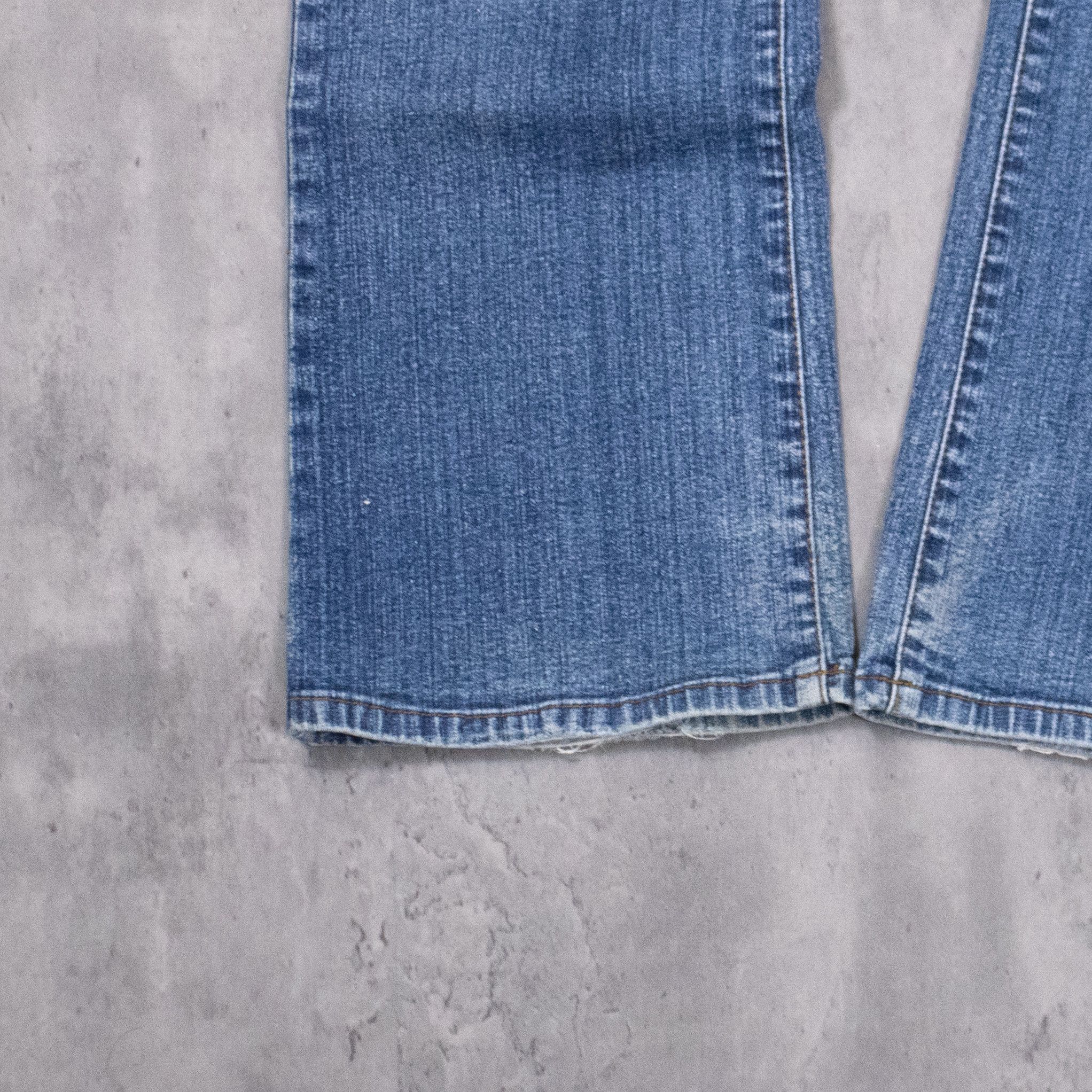 Japanese Brand Y2K's 00's Low Rise Relax Fit Boot Cut Flair Denim Pant's Size US 28 / EU 44 - 5 Thumbnail