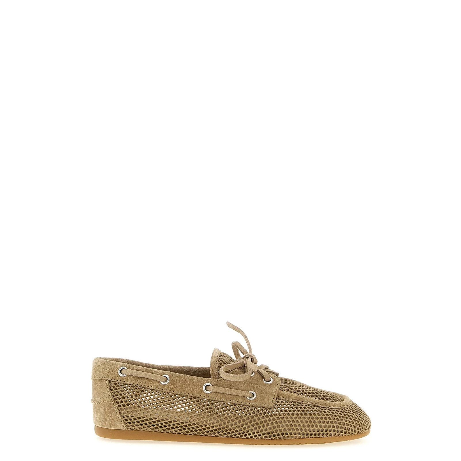 MIU MIU Mesh Suede Desert Beige Loafers New & Authentic (Wom