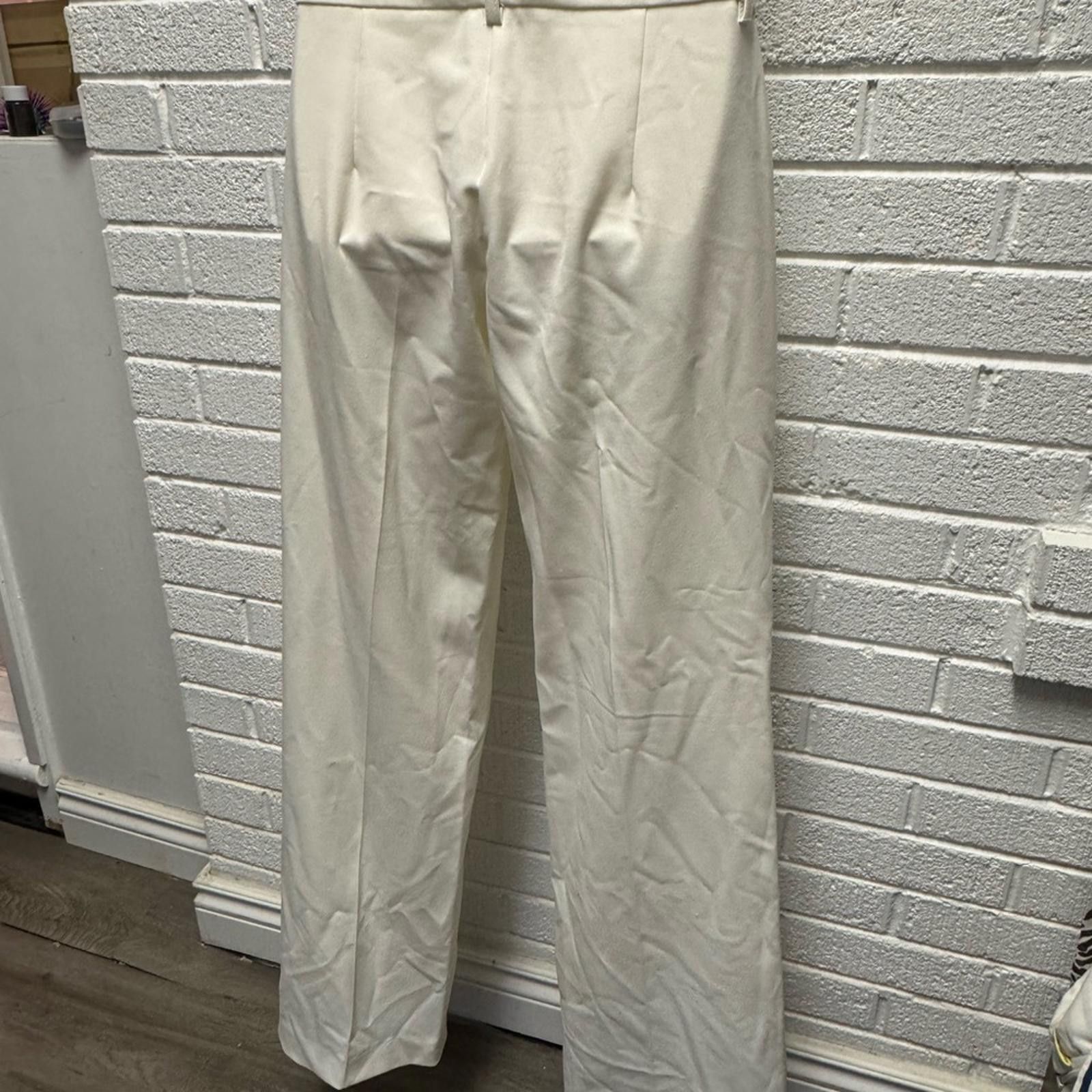 Designer Classic Wide-Leg Trousers - Elegant Neutral Style Oppio Size 28" / US 6 / IT 42 - 7 Thumbnail