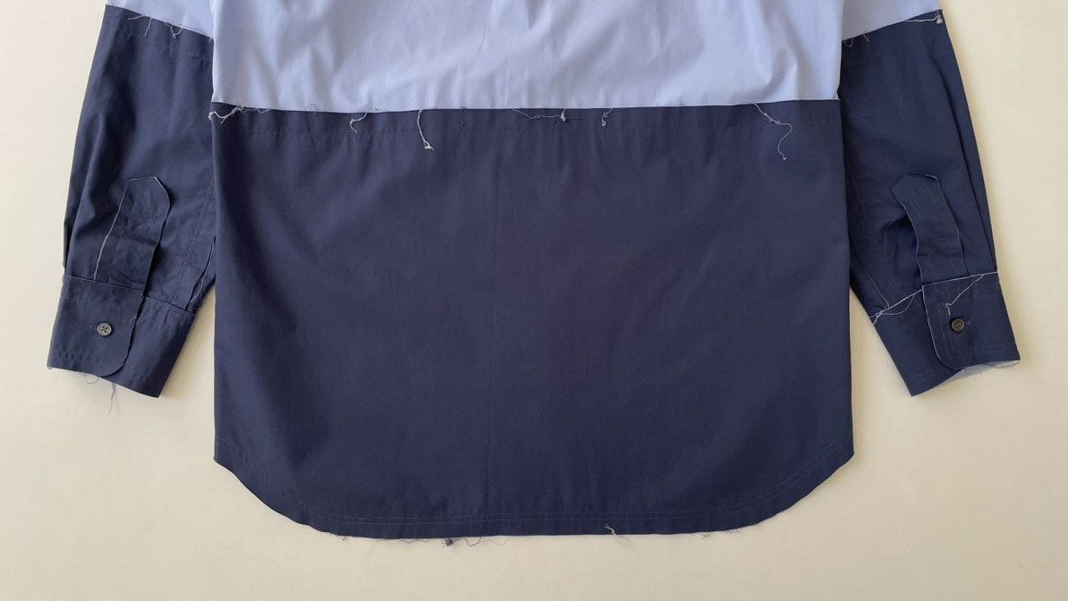 Comme des Garcons ‘Reworked Raw Hem’ Blue Cotton Shirt Size US L / EU 52-54 / 3 - 16 Thumbnail