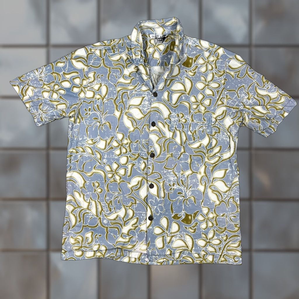 Paradise Paradise Style Men's Hawaiian Button-Up Shirt L Large Floral Print Multicolor Short Sleeve Collared Button-Down Aloha Style Size US L / EU 52-54 / 3 - 1 Thumbnail