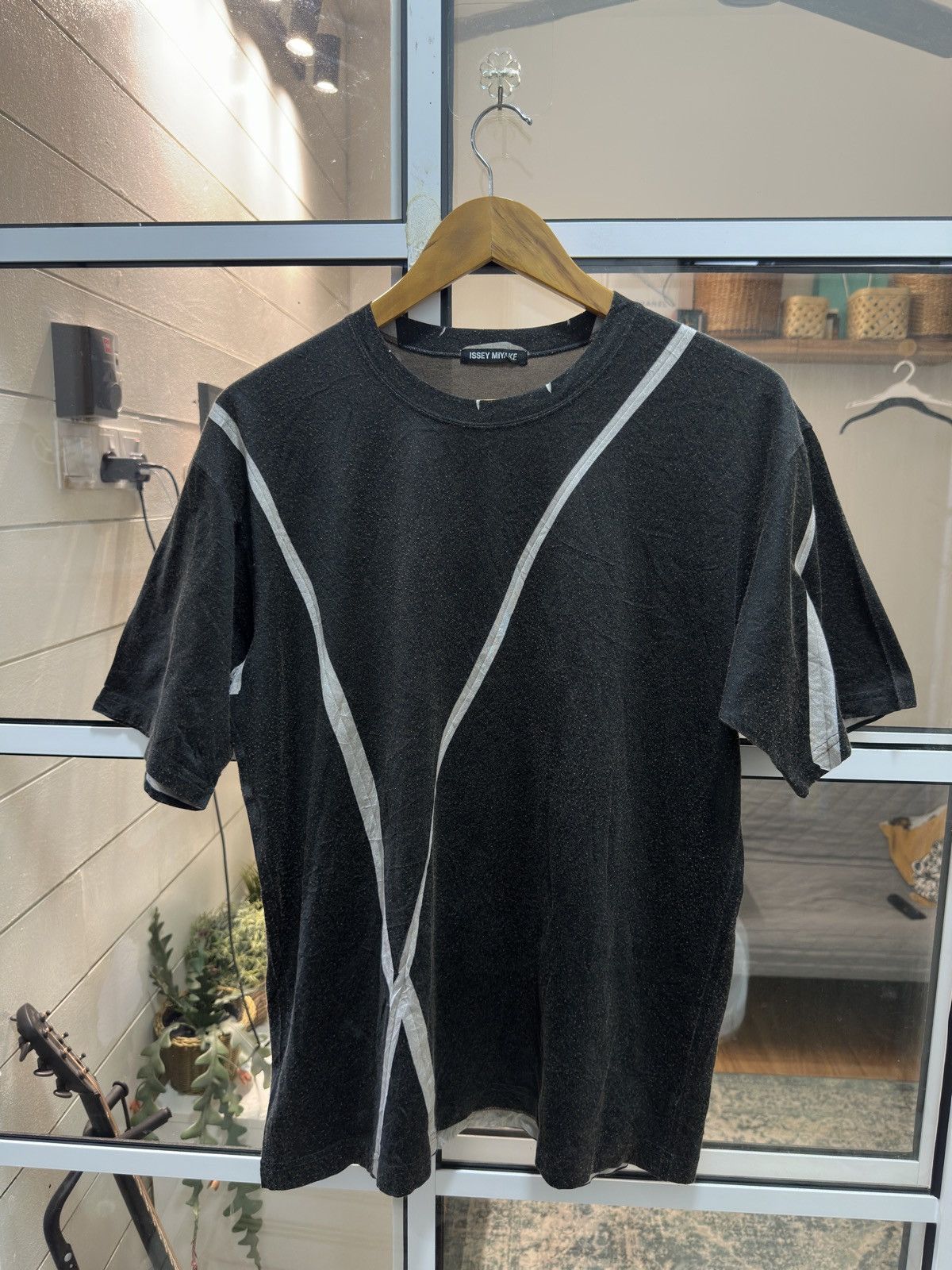 Issey Miyake SS04 Issey Miyake Curved Tape Line T-Shirt Size US M / EU 48-50 / 2 - 3 Thumbnail