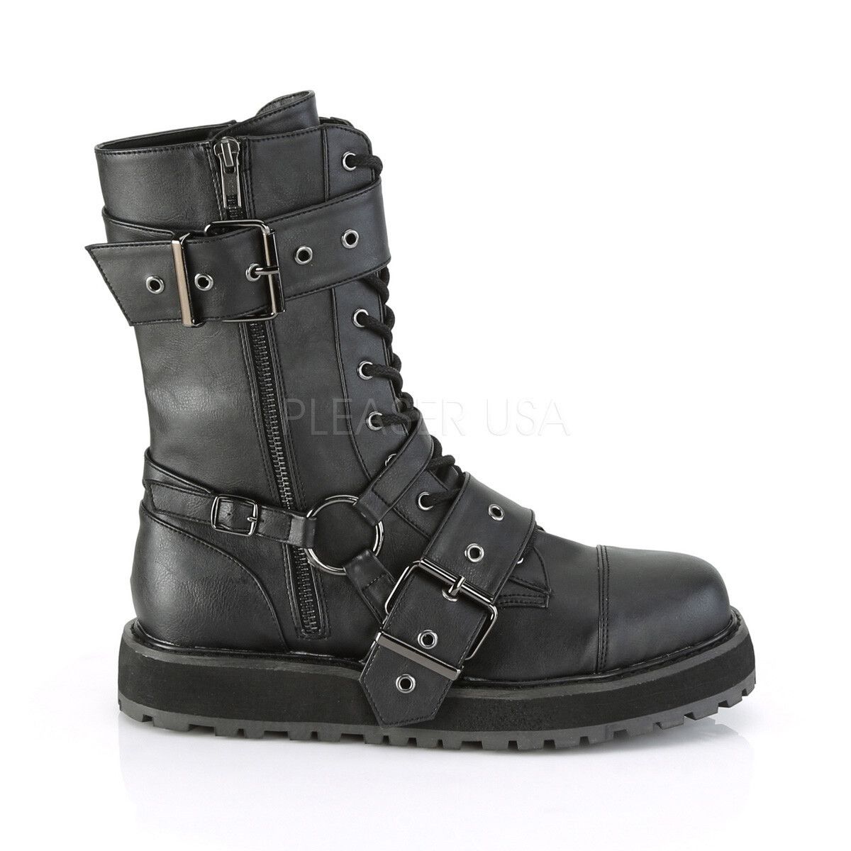 Other DEMONIA Valor 220 Goth Combat Biker Ankle Boots Black Matte Size US 5 / EU 37 - 9 Thumbnail