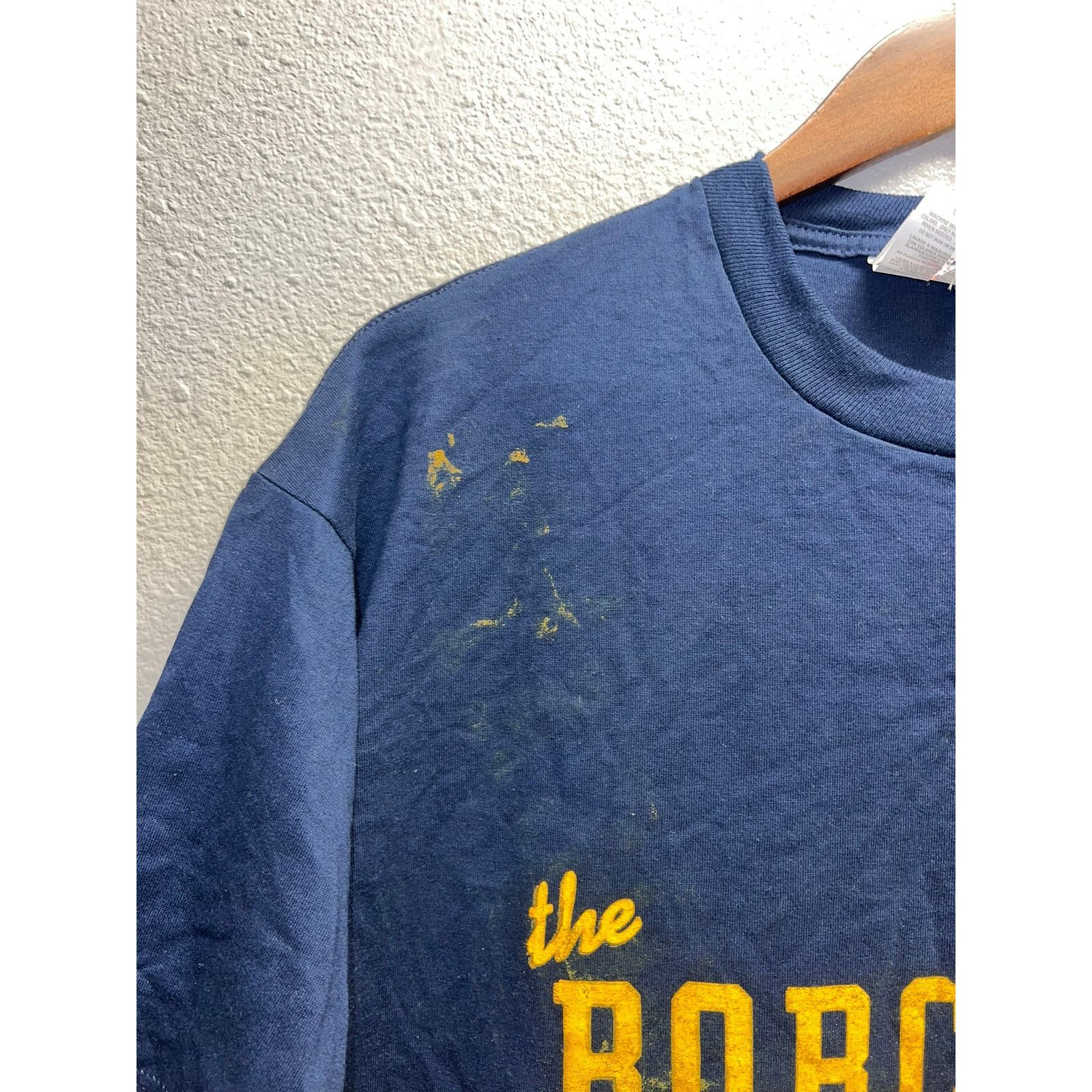 Jerzees Vintage Bobcats Shirt The Bobcats MSU Paint Stained Stain L Size US L / EU 52-54 / 3 - 3 Thumbnail