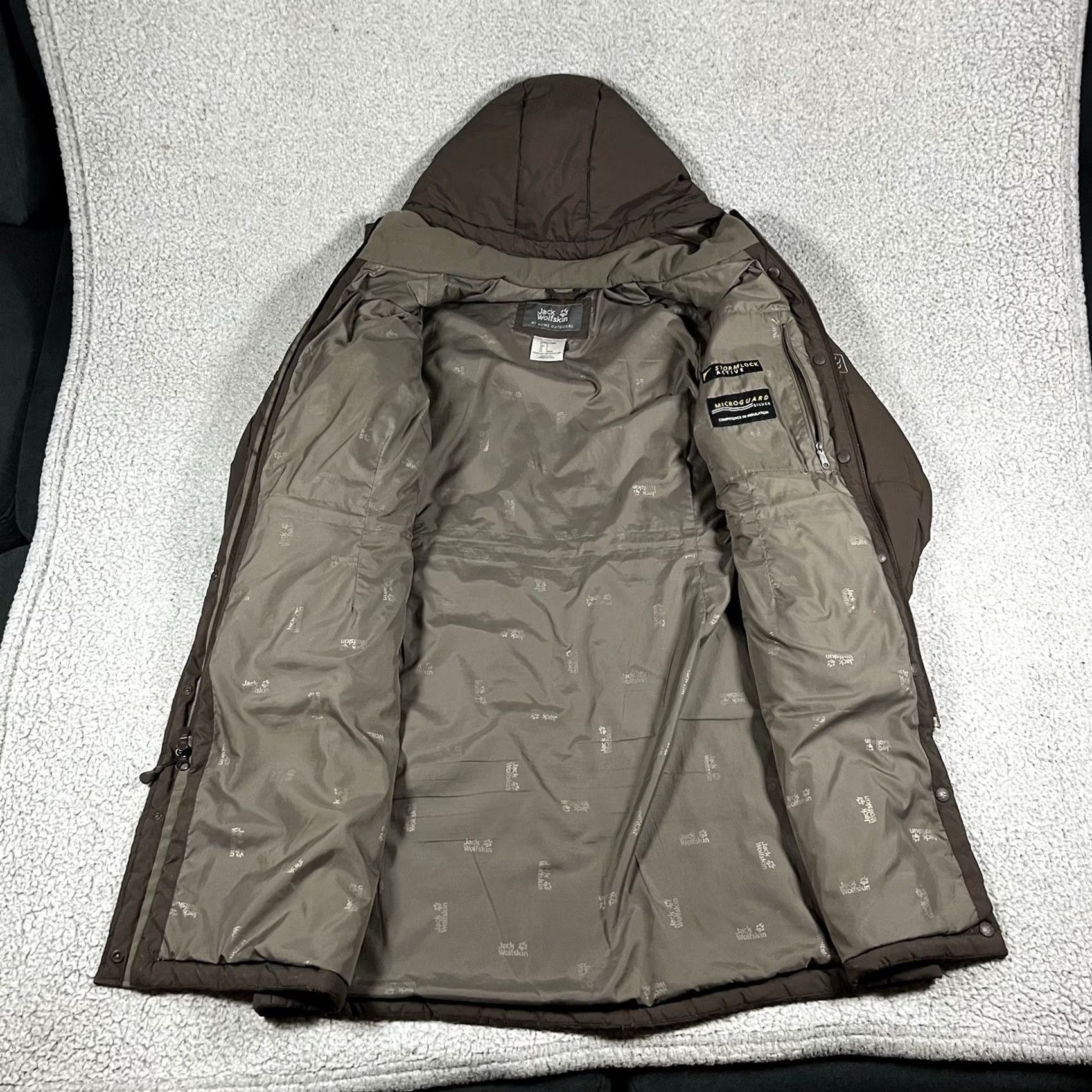 Jack Wolfskin Jack Wolfskin Jacket Womens S Brown Puffer Long Hooded Insulated UK 10 Coat Size S / US 4 / IT 40 - 6 Thumbnail
