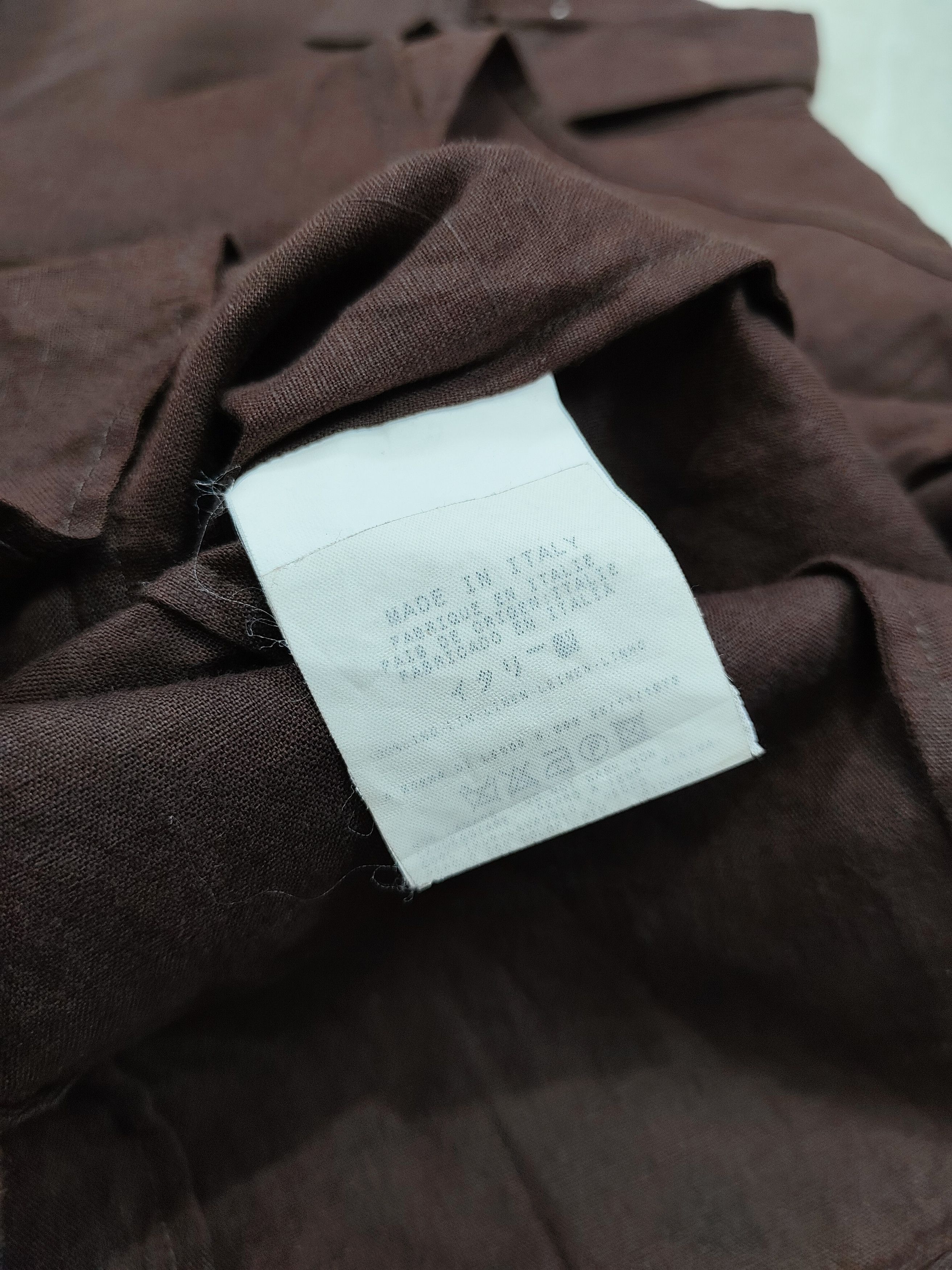 Gianfranco Ferre 90s Gianfranco Ferre- Wrap Cut Out Asymmetric Linen Shirt Size M / US 6-8 / IT 42-44 - 9 Thumbnail