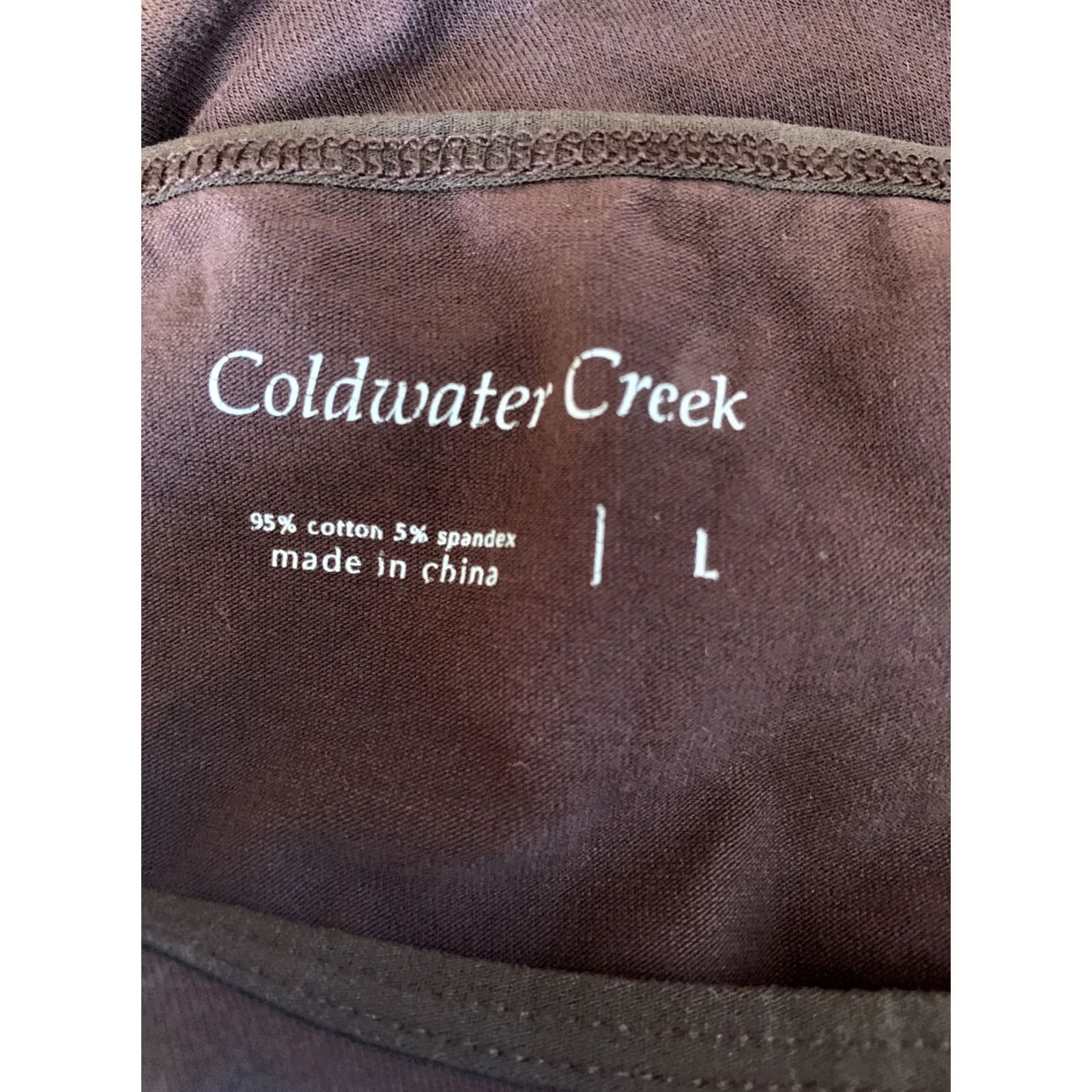 Coldwater Creek Coldwater Creek Tank Top Women L Brown Adjustable Strap Stretch Cotton Knit Regular Size L / US 10 / IT 46 - 4 Thumbnail