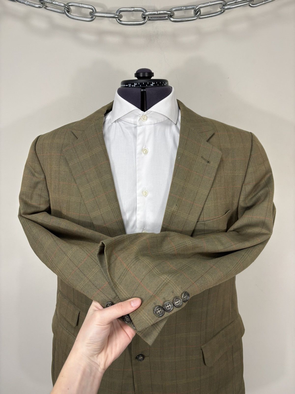 Burberry Vintage Burberry Prince Of Wales Check Wool Blazer Jacket Size 46R - 8 Thumbnail