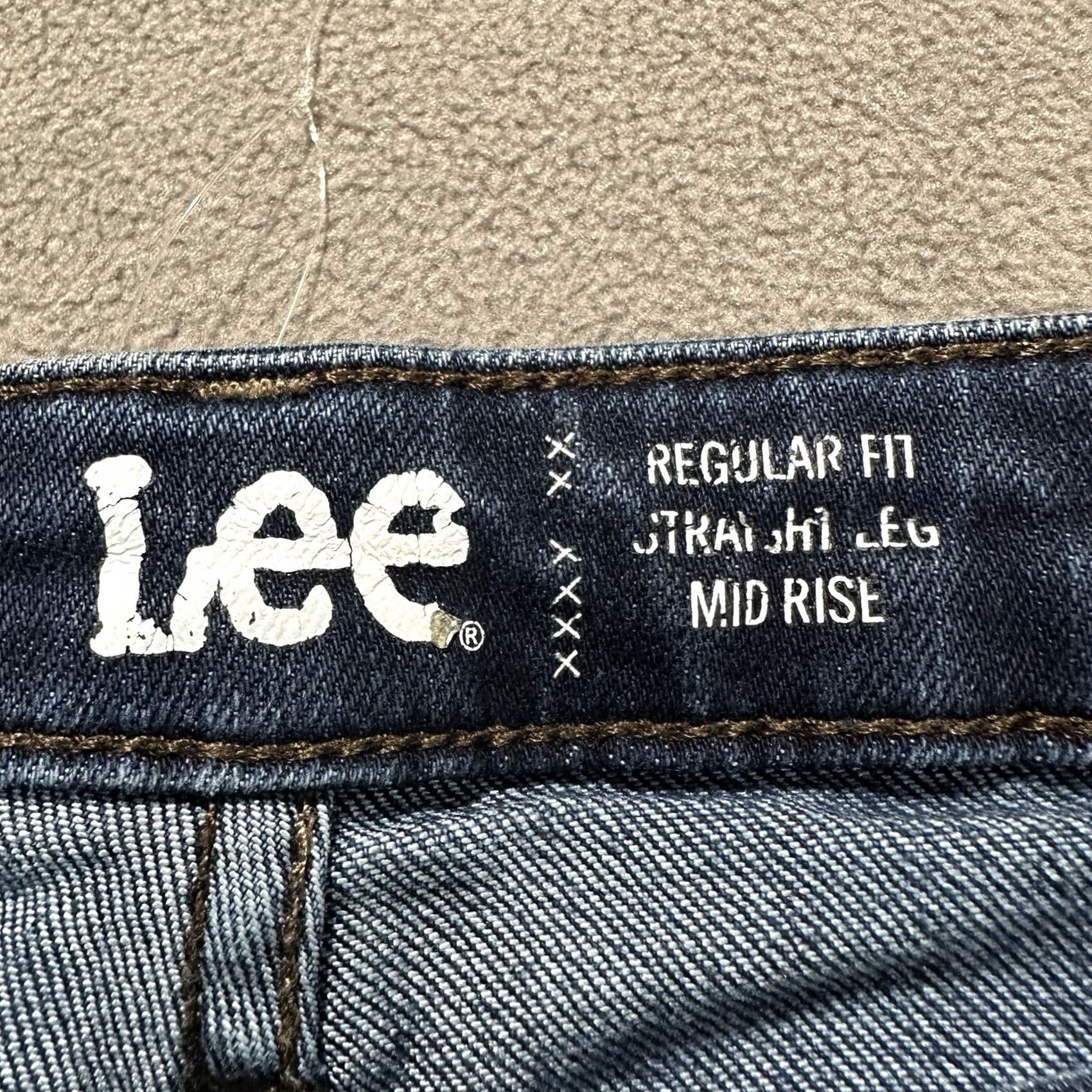 Lee Lee Jeans Womens 10 Blue Denim Regular Fit Straight Leg Mid Rise Dark Size 32" / US 10 / IT 46 - 3 Thumbnail