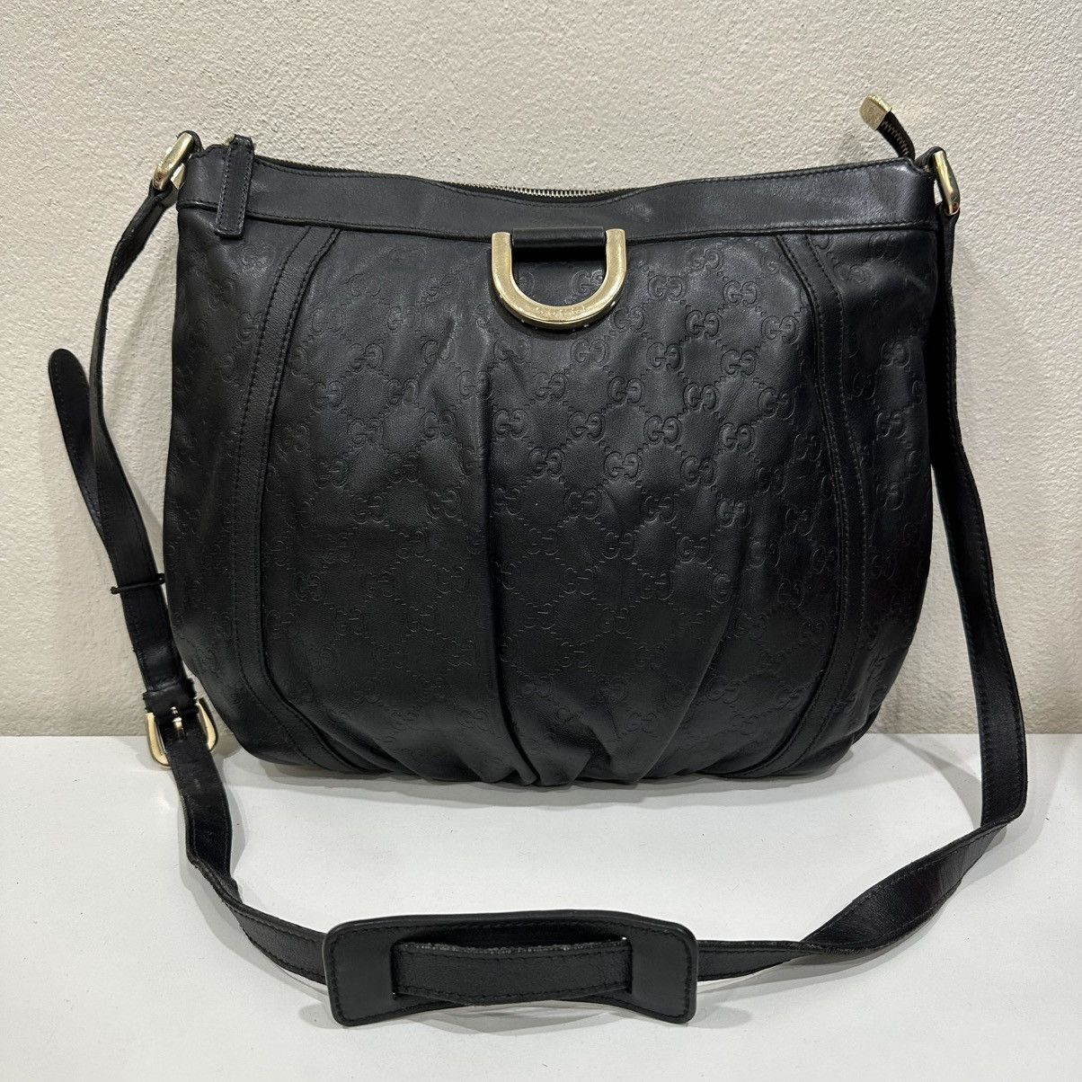 Gucci ‼️LD‼️ GUCCI GUCCISSIMA LEATHER ABBEY D RING CROSSBODY BAG 2 Size ONE SIZE - 2 Thumbnail