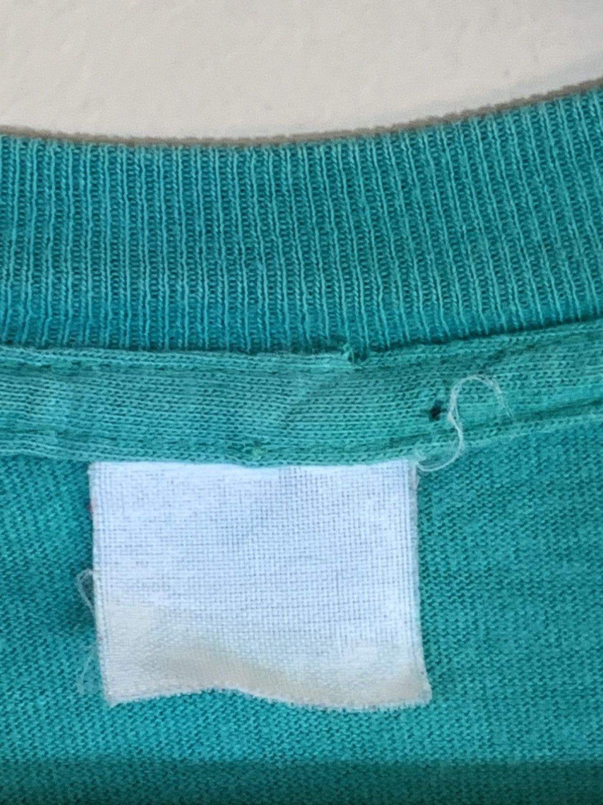 Vintage *RARE* Vintage 70’s Turquoise Single Stitch Pocket T-Shirt Size US L / EU 52-54 / 3 - 7 Thumbnail