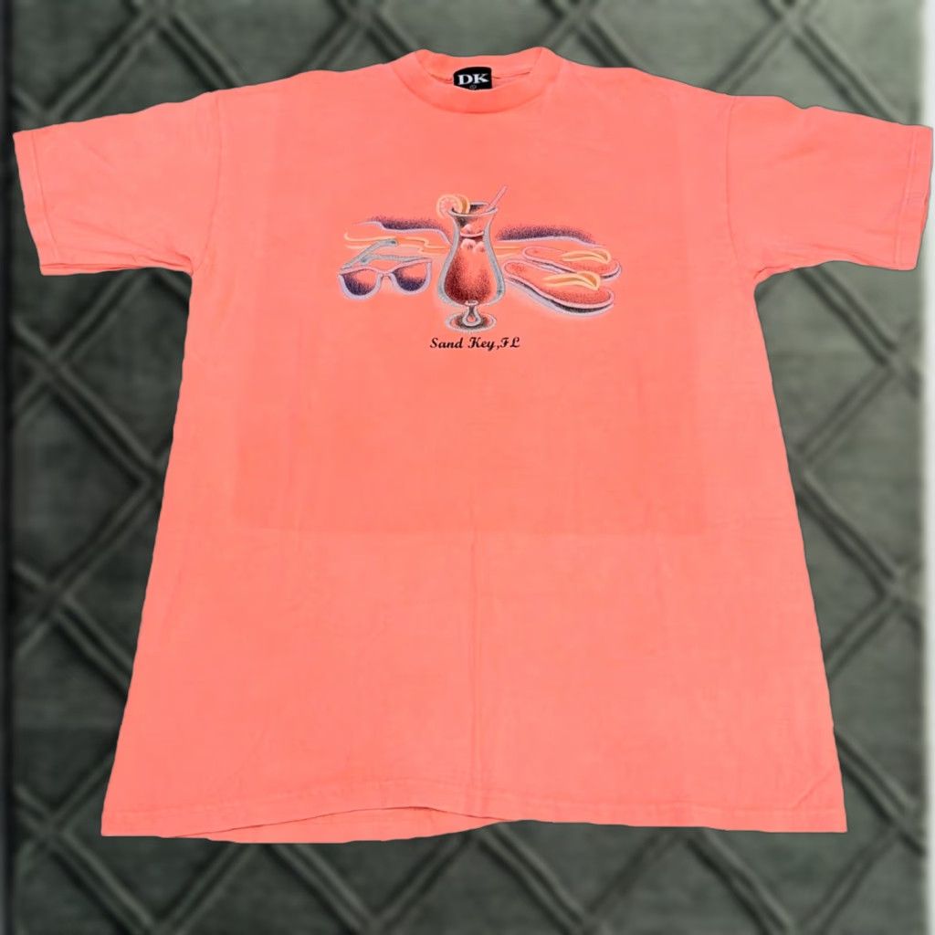 Vintage VINTAGE 90s Sand Key Florida Tropical Beach Vacation Large T-Shirt USA Pink DK Unisex Adults L Mens Shirts Size US L / EU 52-54 / 3 - 1 Thumbnail