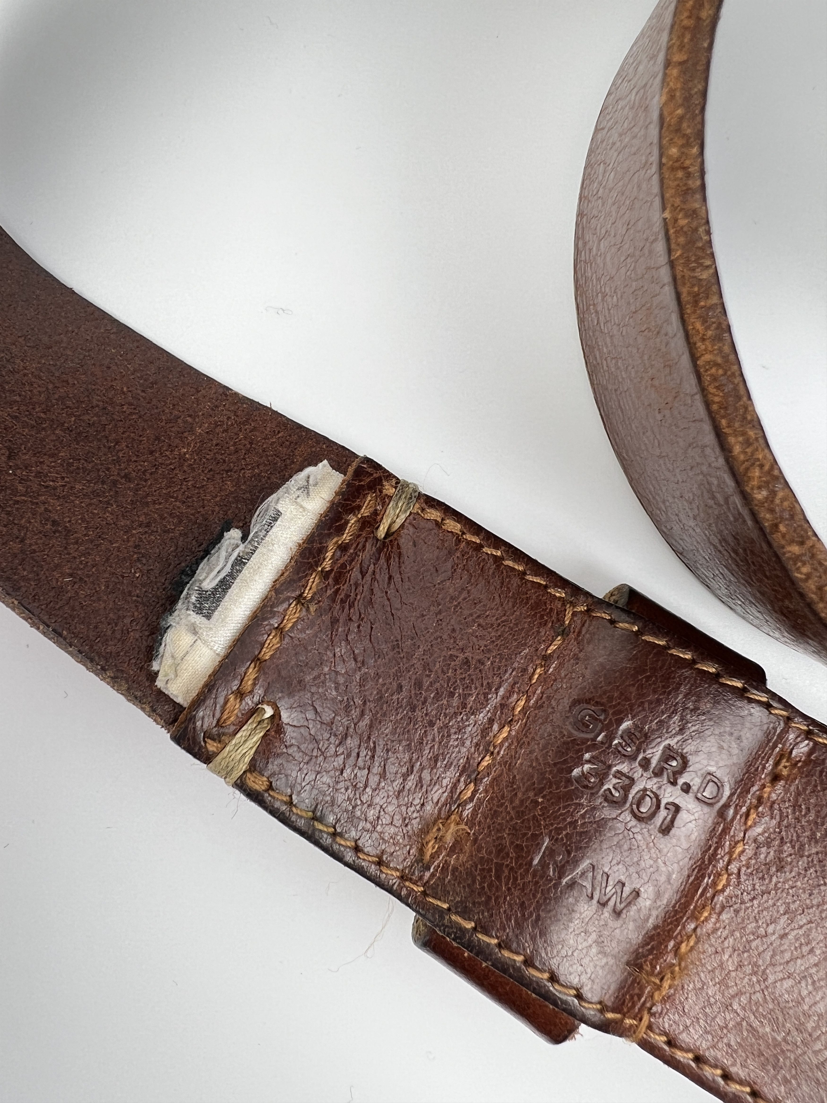 G-Star G-Star Big Buckle Logo Brown Leather Belt Size ONE SIZE - 7 Thumbnail
