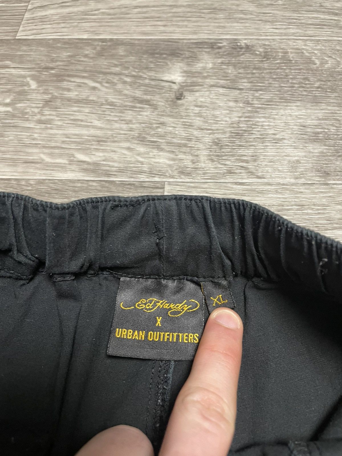 Ed Hardy Ed Hardy x Urban Outfitters Black Cargo Pants Y2K Streetwear Size US 36 / EU 52 - 9 Thumbnail