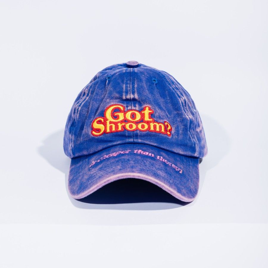 image of Got Shroom? 6 Panel Dad Hat in Tie Dye Blue, Men's