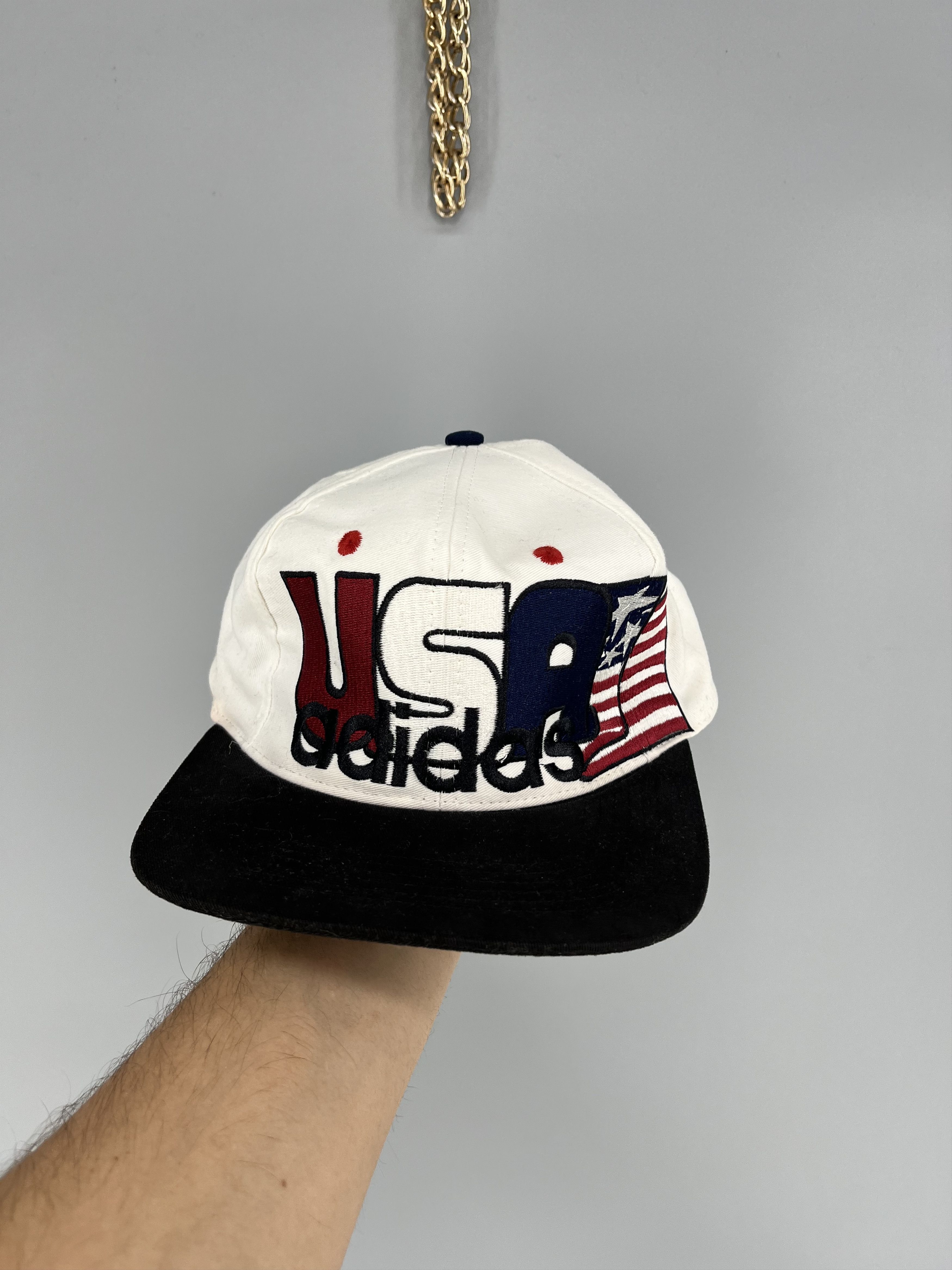 Adidas Vintage Adidas USA Big Logo American Flag Cap Size ONE SIZE - 1 Thumbnail