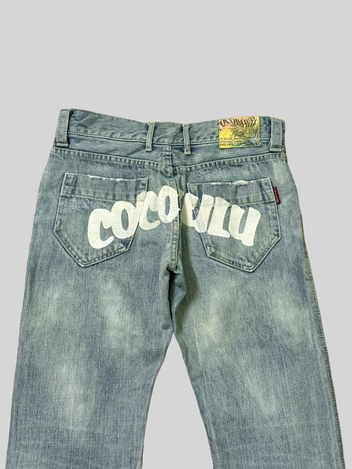 Japanese Brand Distressed COCOLULU Mud WashThrashed Faded Jeans Size US 30 / EU 46 - 10 Thumbnail