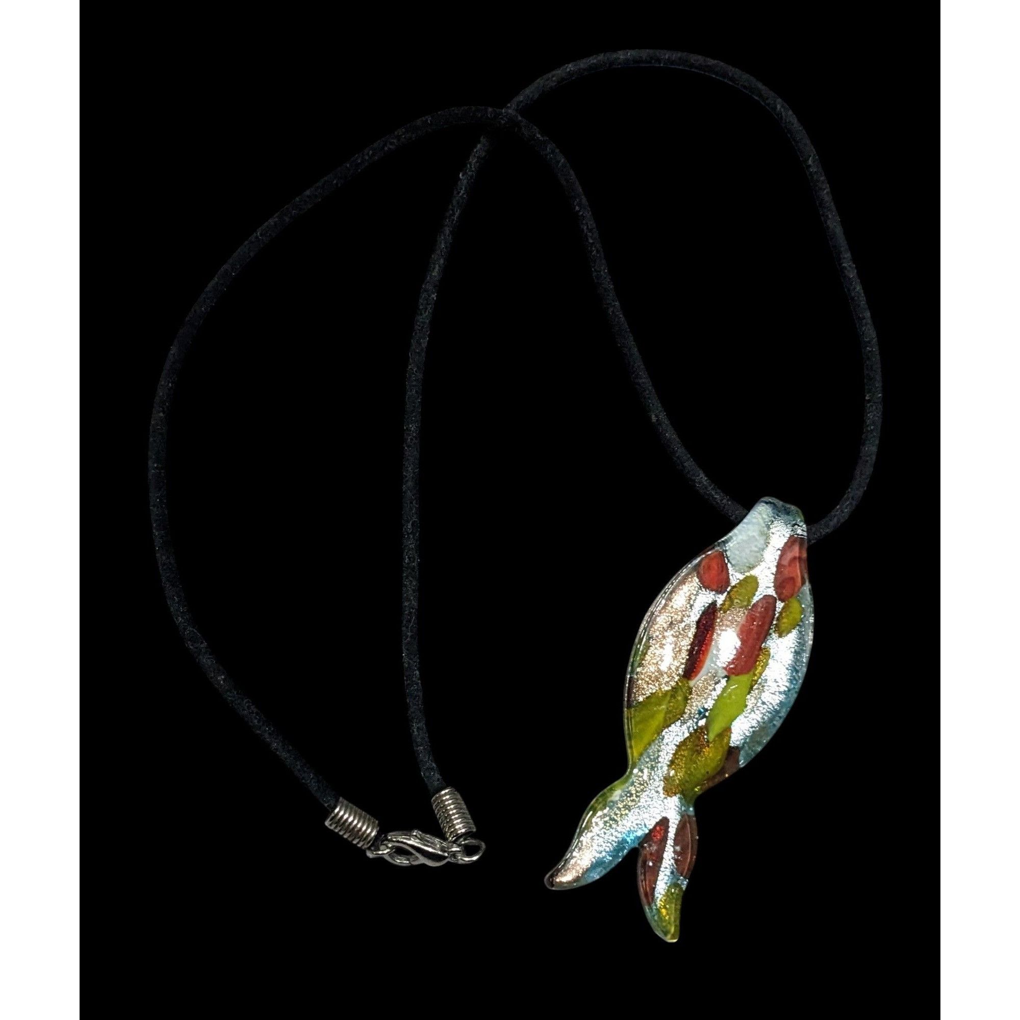 Other Lampwork Glass Metallic Fish Pendant Necklace Size ONE SIZE - 1 Thumbnail