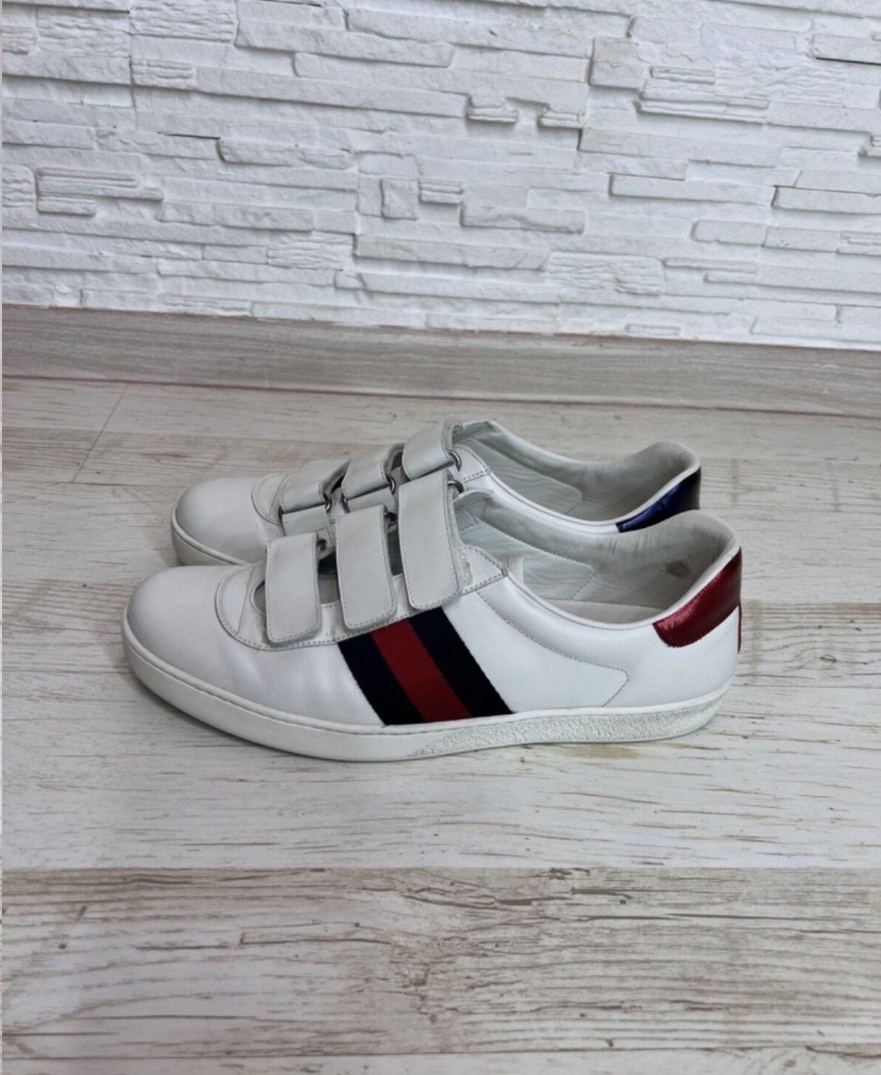 Gucci Gucci Ace Leather Velcro Sneakers Size 10 Luxury Shoes Size US 10 / EU 43 - 5 Thumbnail