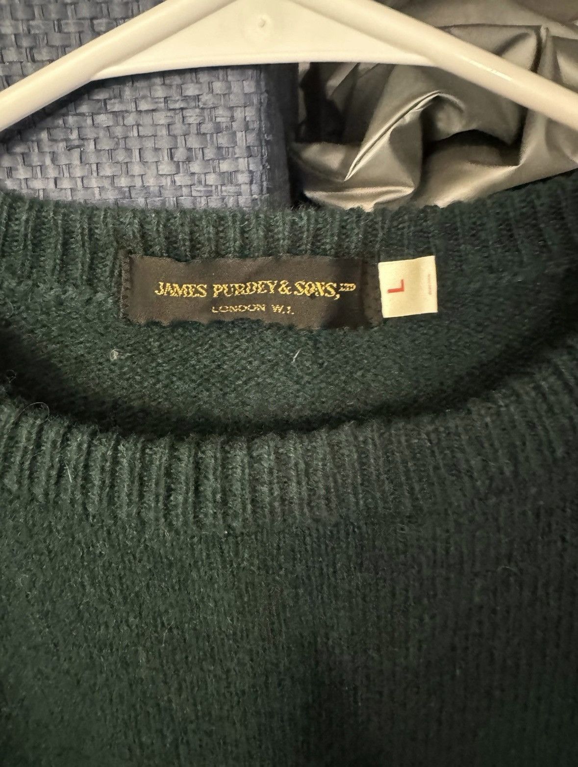 Vintage James Purdey & Sons Men’s L Pure New Wool Bespoke Sweater Size US L / EU 52-54 / 3 - 3 Thumbnail