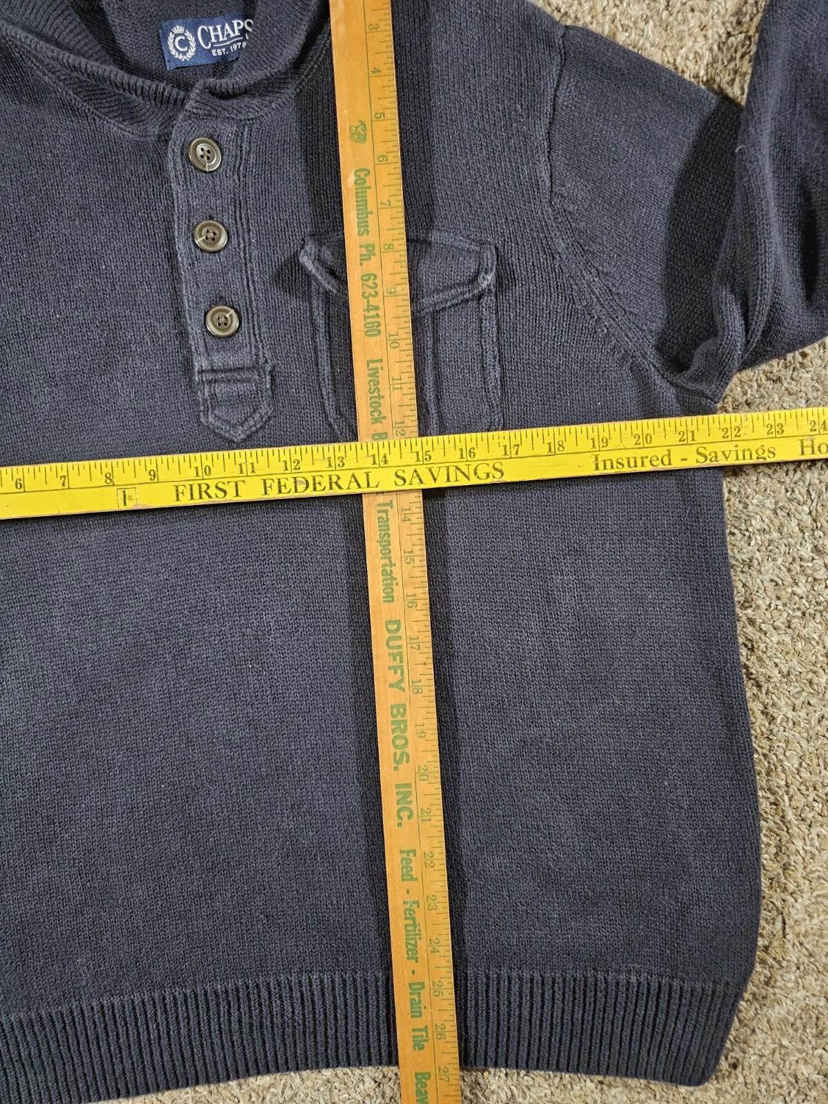 Chaps Chaps XL Cowl Neck Pocket Sweater Blue Size US XL / EU 56 / 4 - 4 Thumbnail