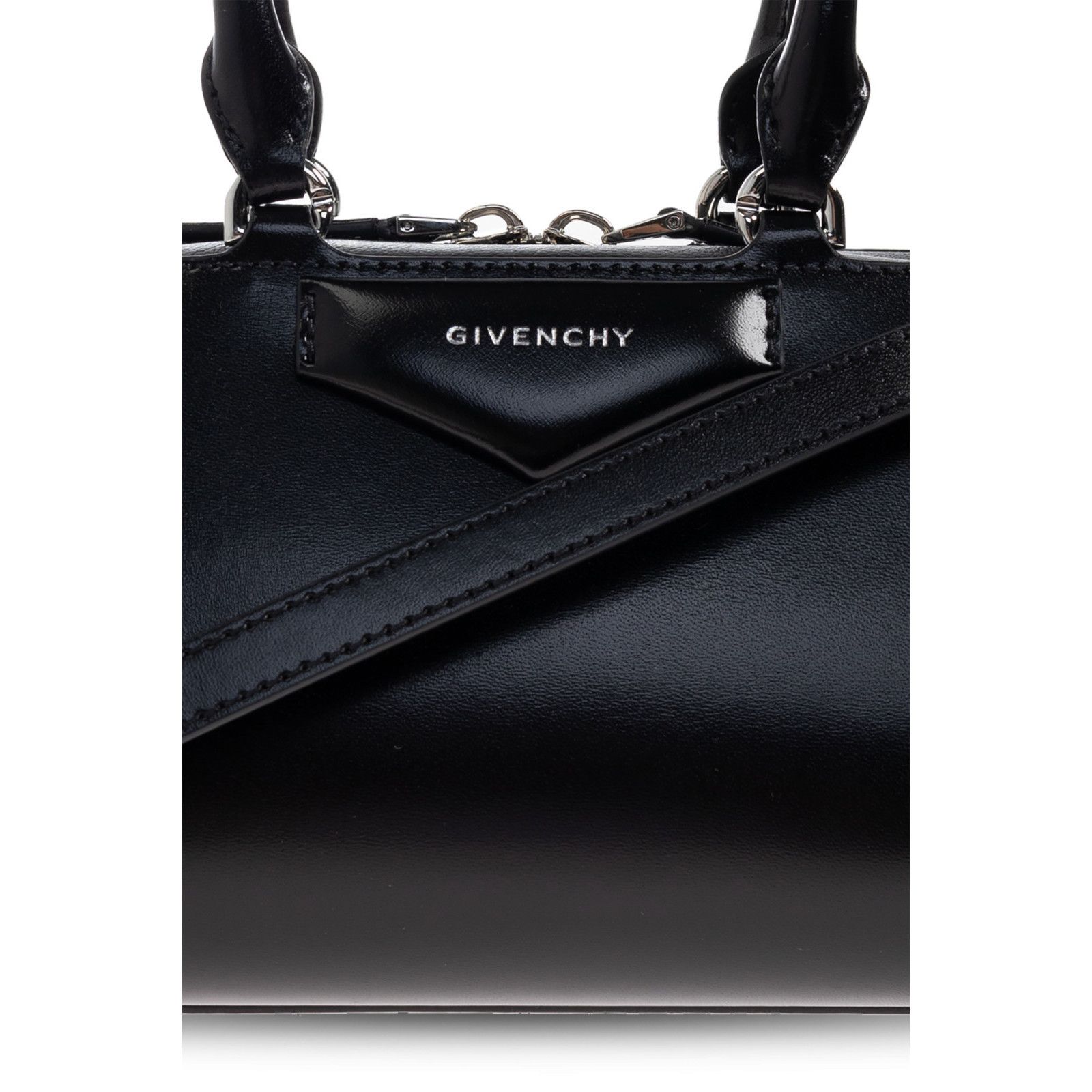 Givenchy GIVENCHY Small Antigona Black Shiny Leather Top Handle Bag N Size ONE SIZE - 5 Thumbnail