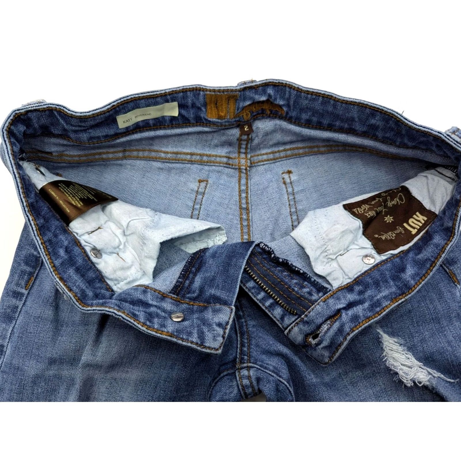 Vintage Kut From The Kloth Katy Jeans Women 2 (29x29) Blue Mid-Rise Distressed Boyfriend Size 26" / US 2 / IT 38 - 7 Thumbnail