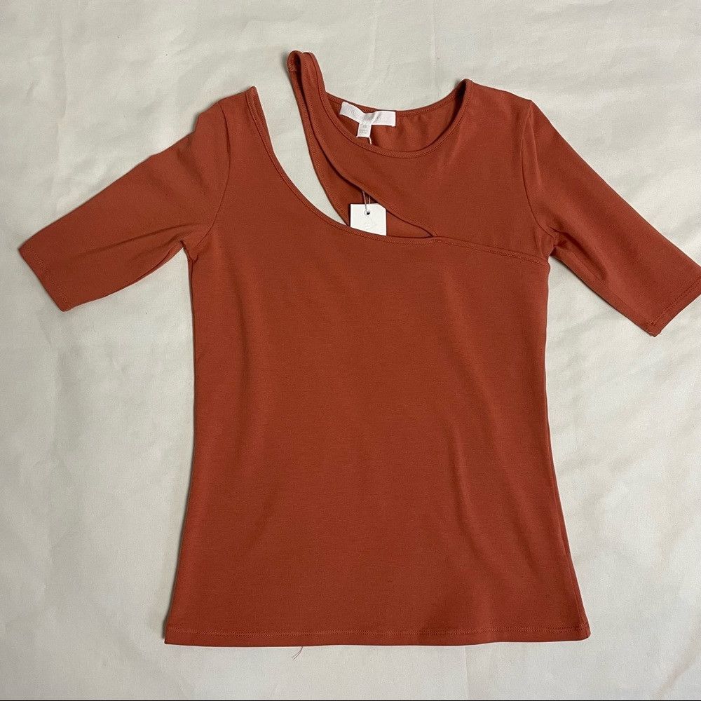 Other NWT New Adyson Parker Rust Cut Out Knit Top Size XS Size XS / US 0-2 / IT 36-38 - 5 Thumbnail