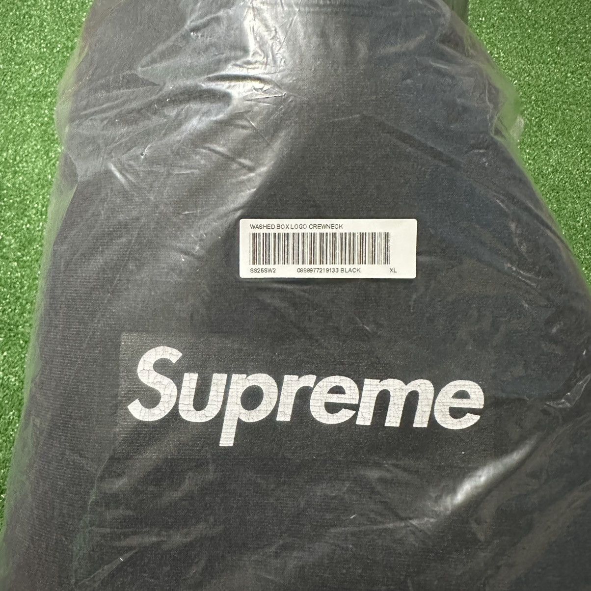 Supreme Supreme Washed Box Logo Crewneck Black SS25 Size US XL / EU 56 / 4 - 2 Thumbnail