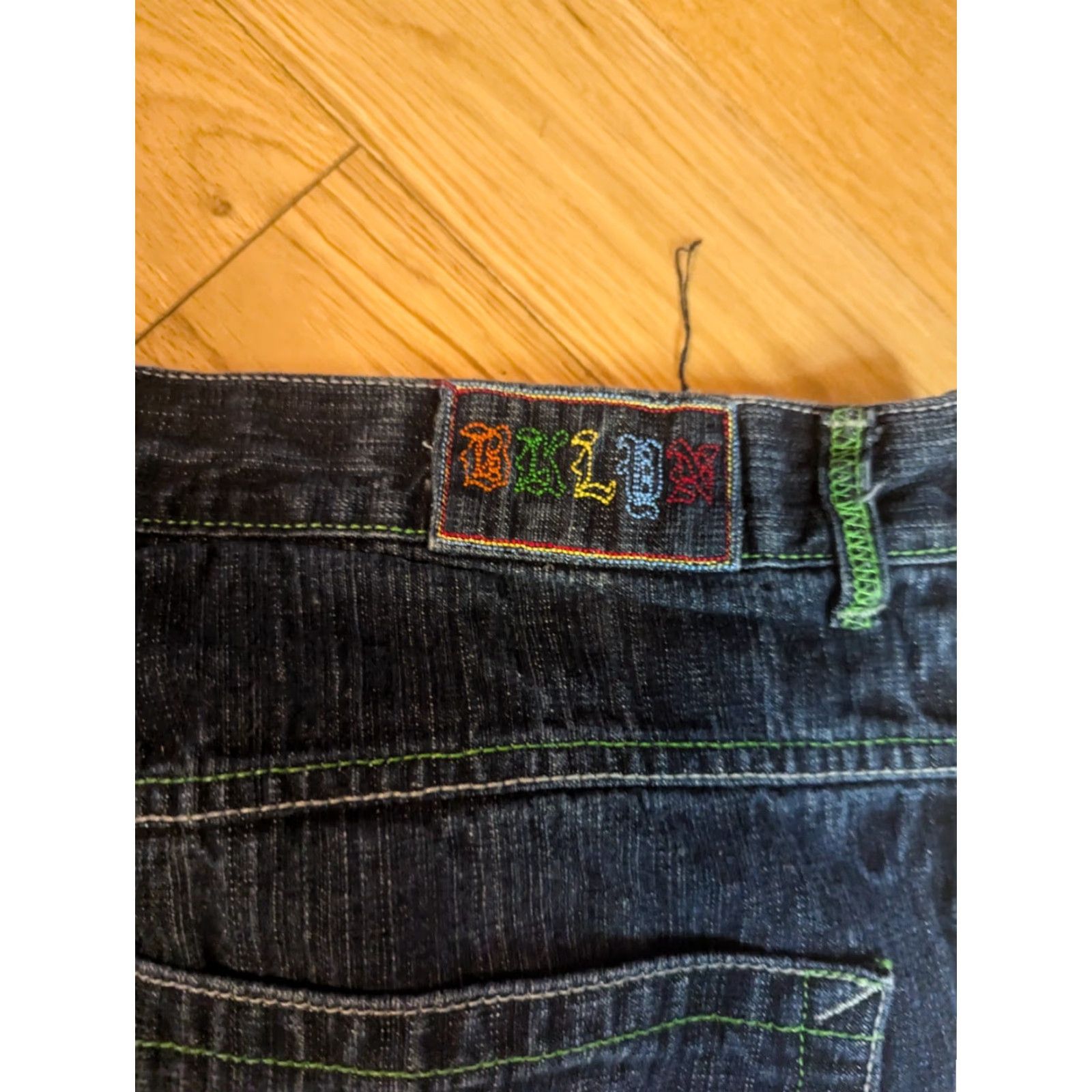 Express VINTAGE BROOKLYN XPRESS Jeans 90s Y2K Hip Hop Baggy Wide-Leg 36" Mens Blue Denim 5-Pocket Zipper Fly Size US 36 / EU 52 - 5 Thumbnail