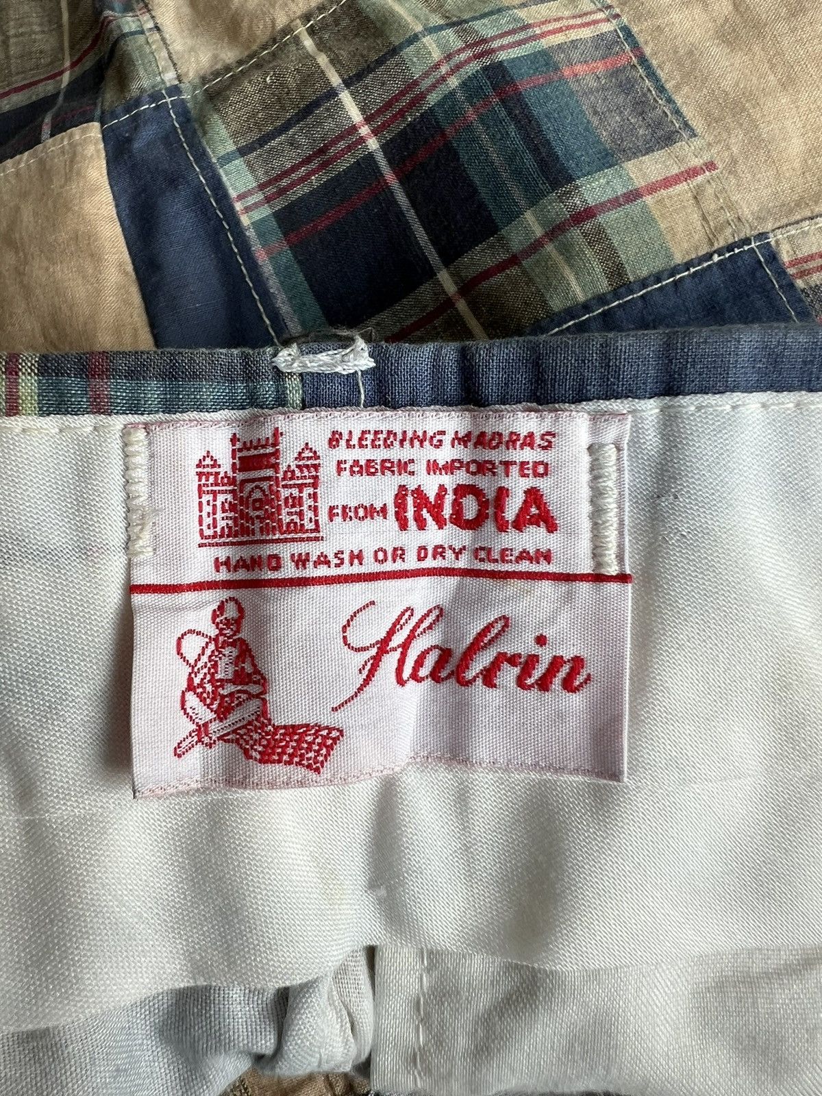 Brooks Brothers × Polo Ralph Lauren × Vintage 1970s Madras Patchwork Ralph Lauren Style Disco Rockabilly Size US 33 - 12 Thumbnail