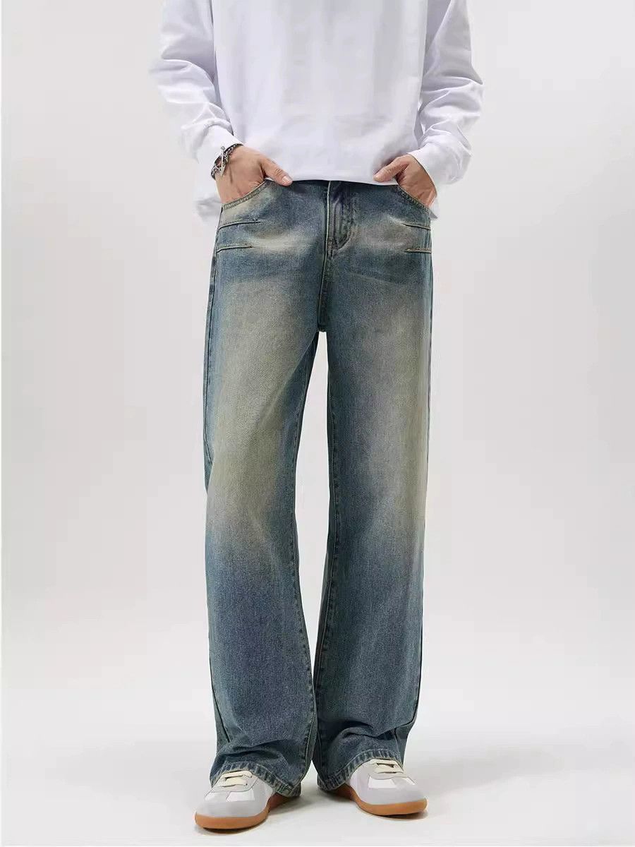 Vintage Men's American cleanfit washed whisker jeans Size US 32 / EU 48 - 2 Thumbnail