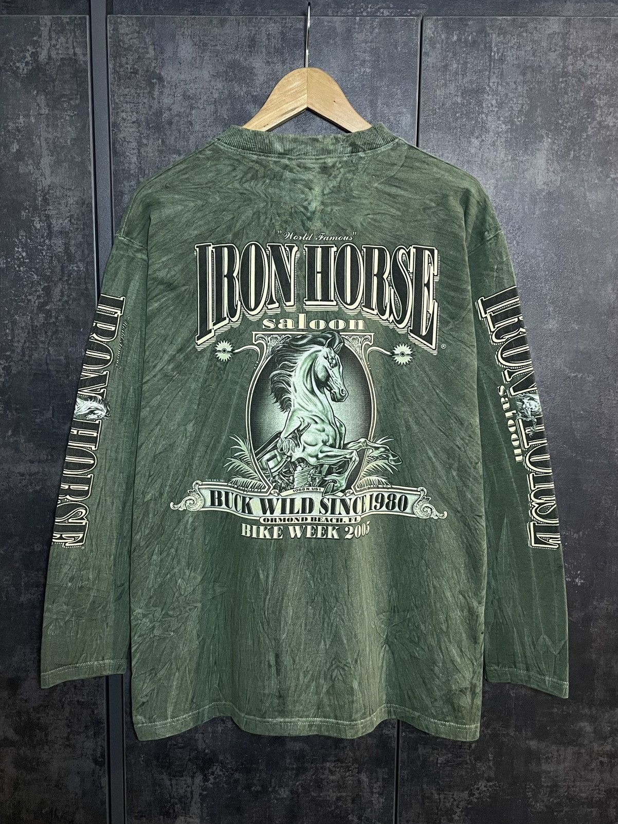 Vintage Crazy Vintage 00s Iron Horse Harley 3D Emblem Longsleeve erd Size US M / EU 48-50 / 2 - 3 Thumbnail
