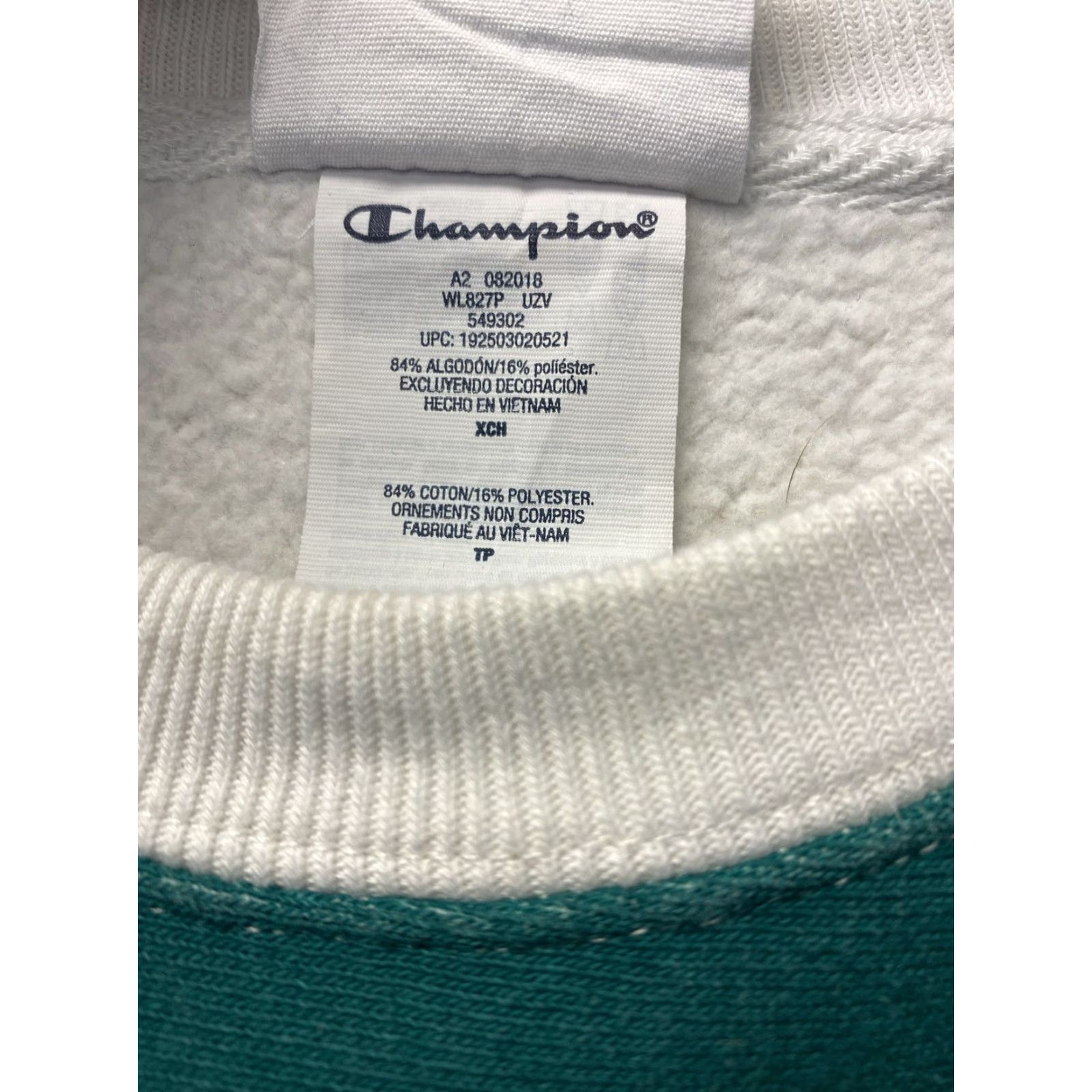 Champion Champion Sweater XS Reverse Weave Multicolor Cropped Crewneck Jumper /114-57 Size XS / US 0-2 / IT 36-38 - 4 Thumbnail