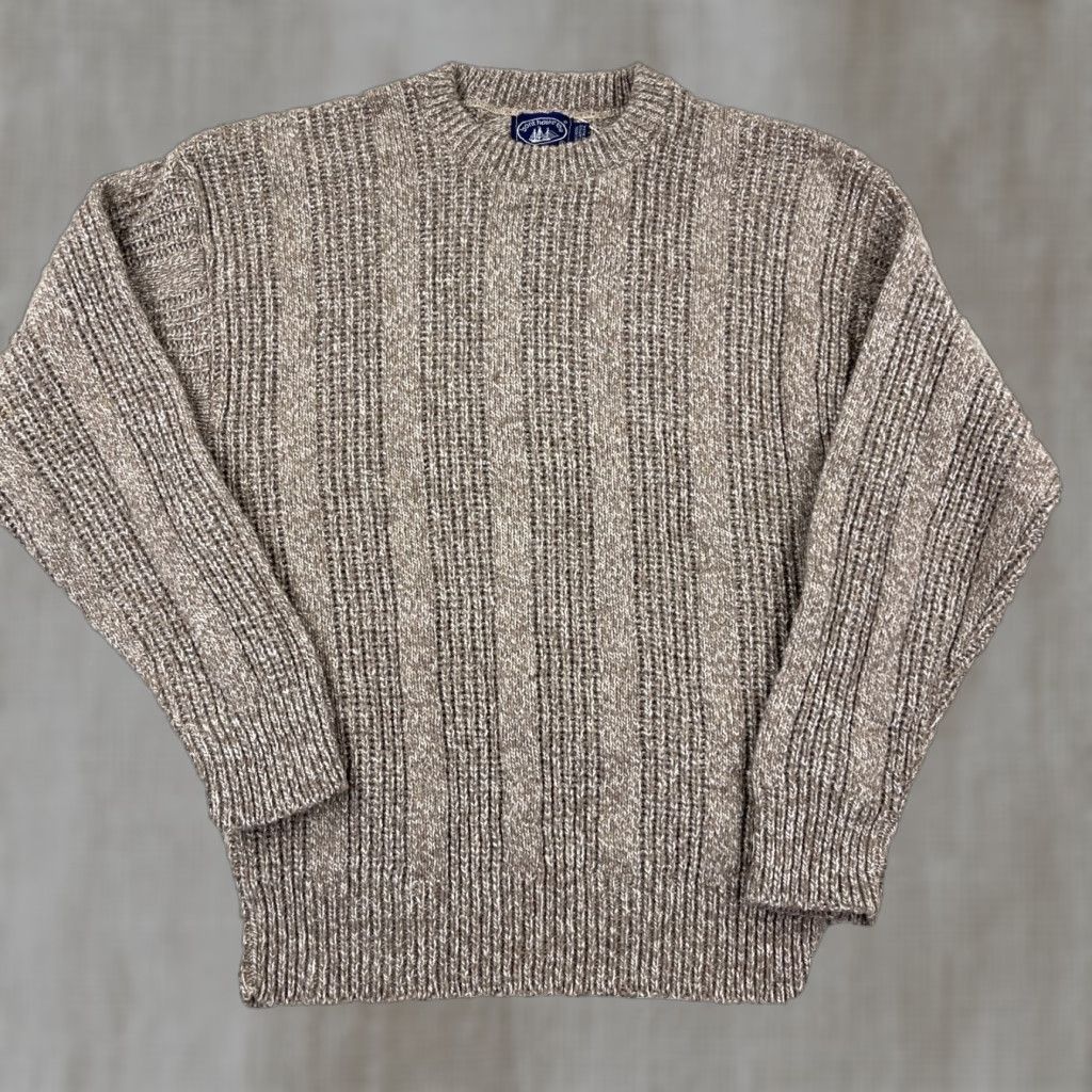 Vintage VINTAGE Boat House Row Sweater Men Large Beige Wool Knit 90s Casual Pullover Size US L / EU 52-54 / 3 - 1 Thumbnail
