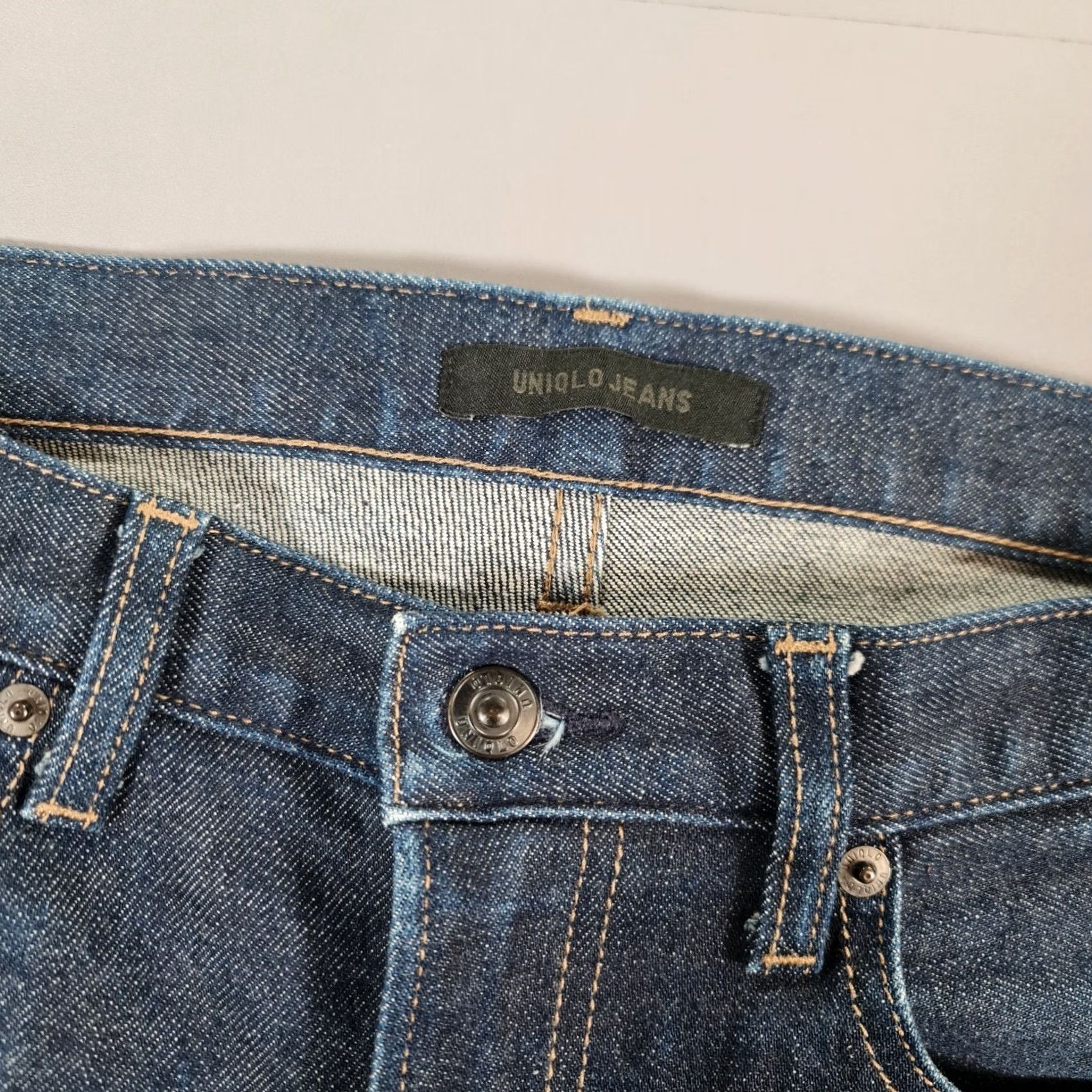 Uniqlo Uniqlo Jeans Blue Slim Fit Straight Stretch Denim W30 L26 5-Pocket Selvedge Zip Fly Regular Mens Size US 30 / EU 46 - 4 Thumbnail