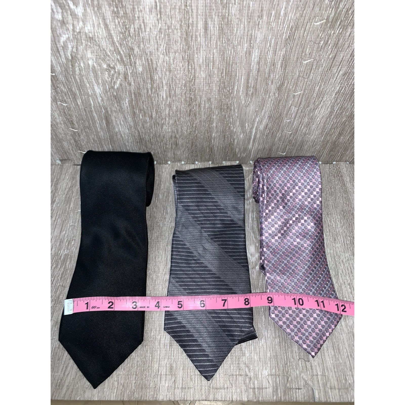 Van Heusen Van Heusen Men's Silk Tie Set 3pc Striped Designer Formal Size ONE SIZE - 2 Thumbnail