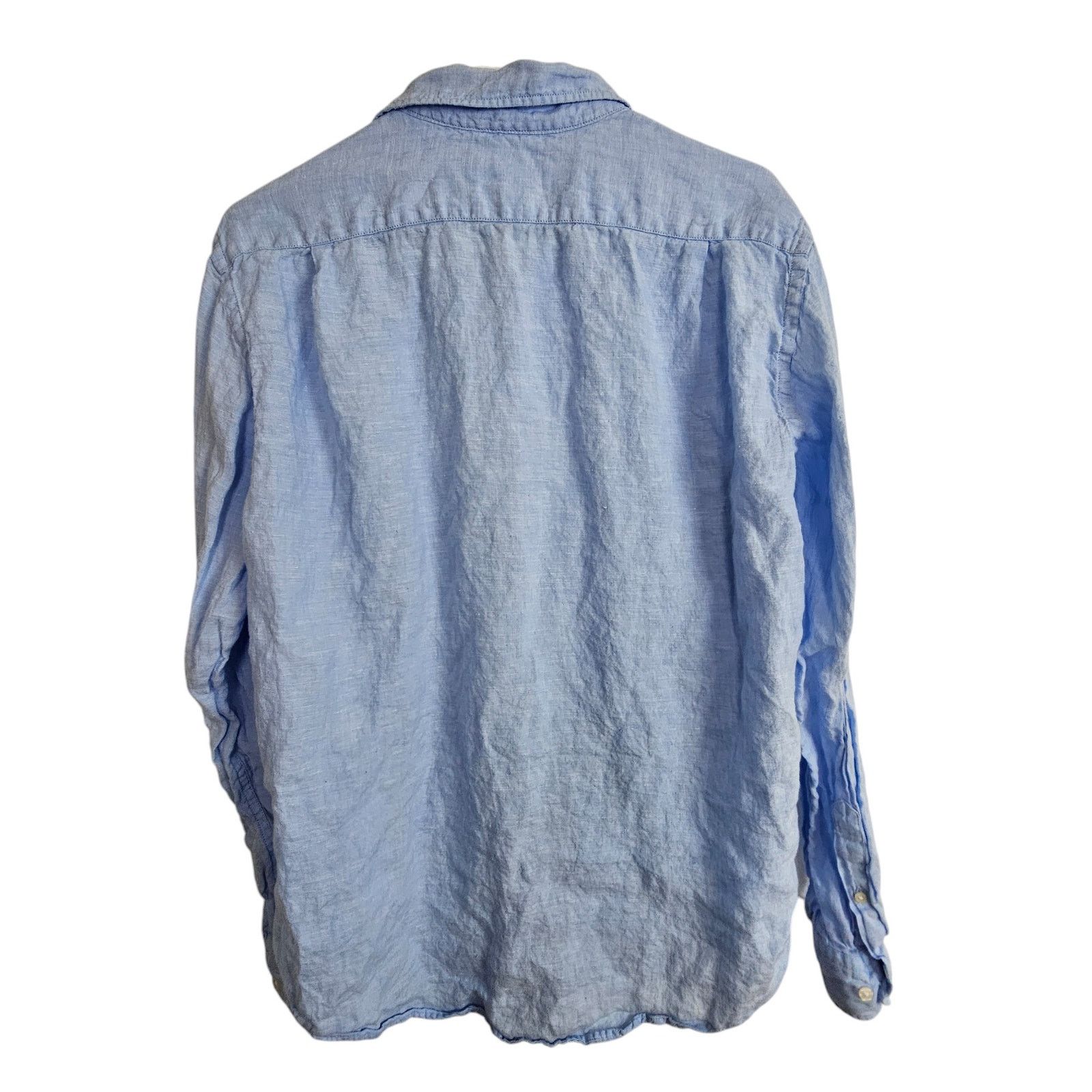 Uniqlo Uniqlo Mens Linen Shirt M Breathable Coastal Casual Maritime Size M / US 6-8 / IT 42-44 - 8 Thumbnail
