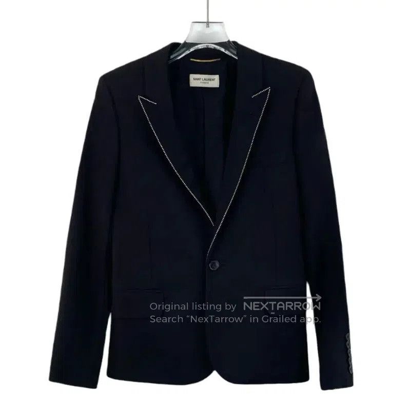 Yves Saint Laurent Saint Laurent Black Wool Women's Jacket . Size XS / US 0-2 / IT 36-38 - 1 Thumbnail