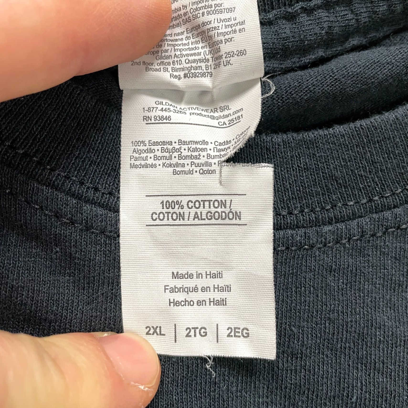 Gildan Gildan Heavy Cotton T-Shirt Unisex Adults 2XL Black Crew Neck Short Sleeve Casual 90s Size US XXL / EU 58 / 5 - 5 Thumbnail