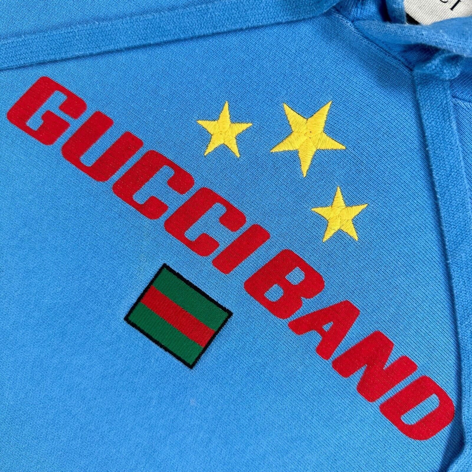 Gucci Gucci Size S Sweatshirt Baby Blue Embroidered Band Logo Size US S / EU 44-46 / 1 - 6 Thumbnail