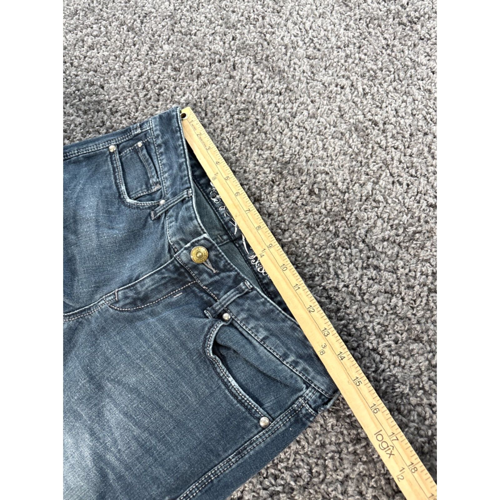 Express Express Stella Jeans Womens Boot Cut Dark Wash 30x31 4 90s City Preppy Denim Blue Size 27" / US 4 / IT 40 - 4 Thumbnail