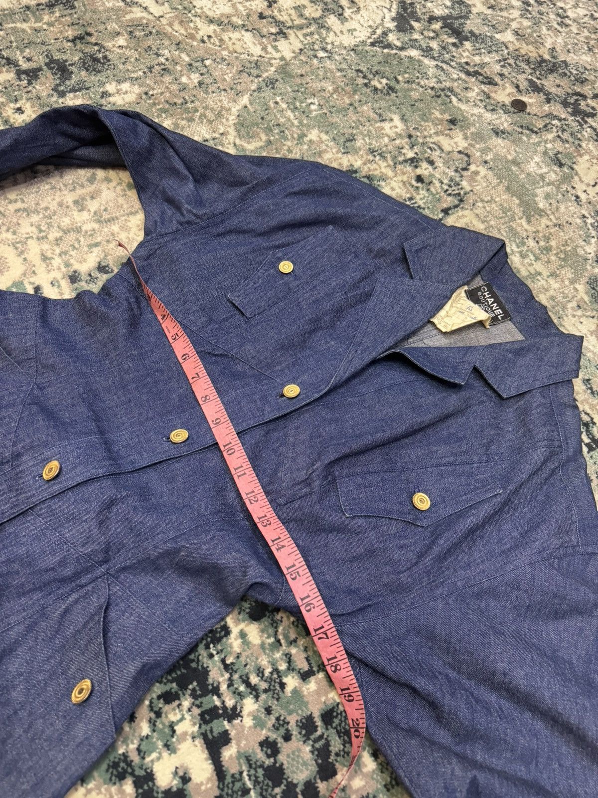 Chanel × Vintage VINTAGE 1980s CHANEL DENIM MIDI DRESS Size S / US 4 / IT 40 - 7 Thumbnail